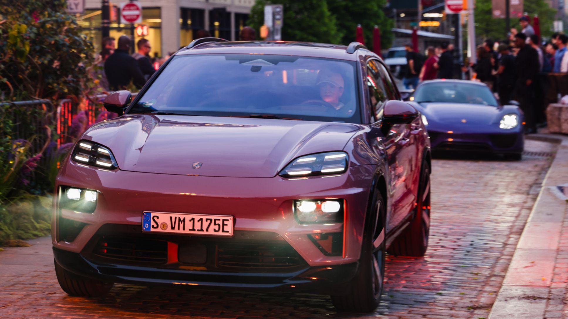 A parade of rare Porsches paints the streets of NYC purple