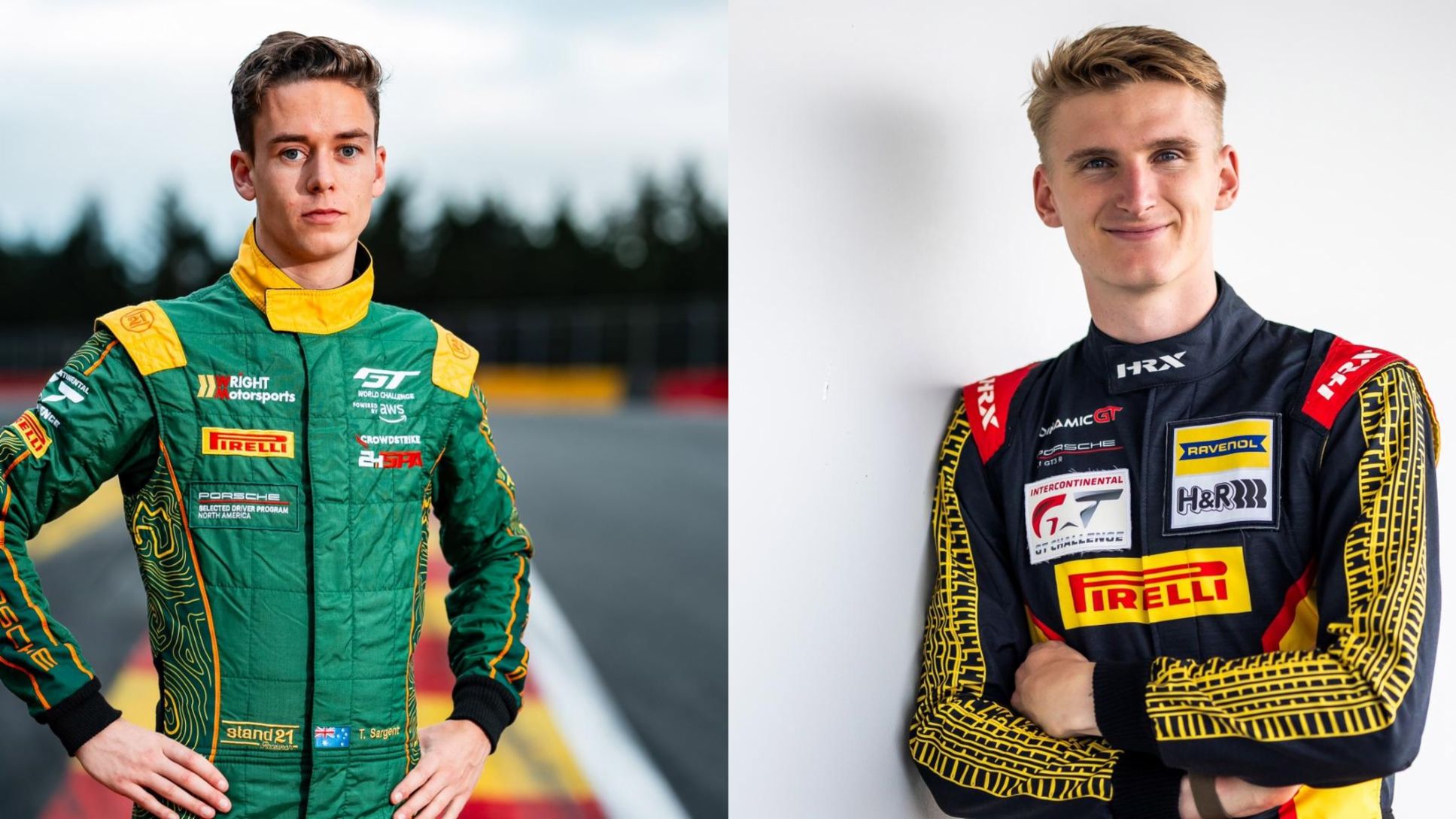 Porsche Select Drivers Tom Sargent (L), and Loek Hartog (R)