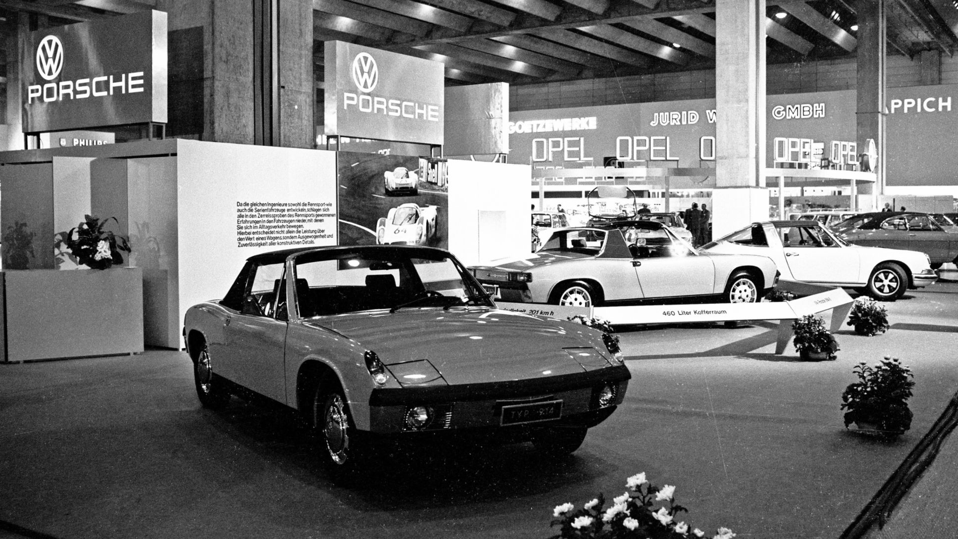 Porsche 914/4, Porsche 914/6, izda.- dcha., Salón International del Automóvil, Fráncfort, 1969, Porsche AG