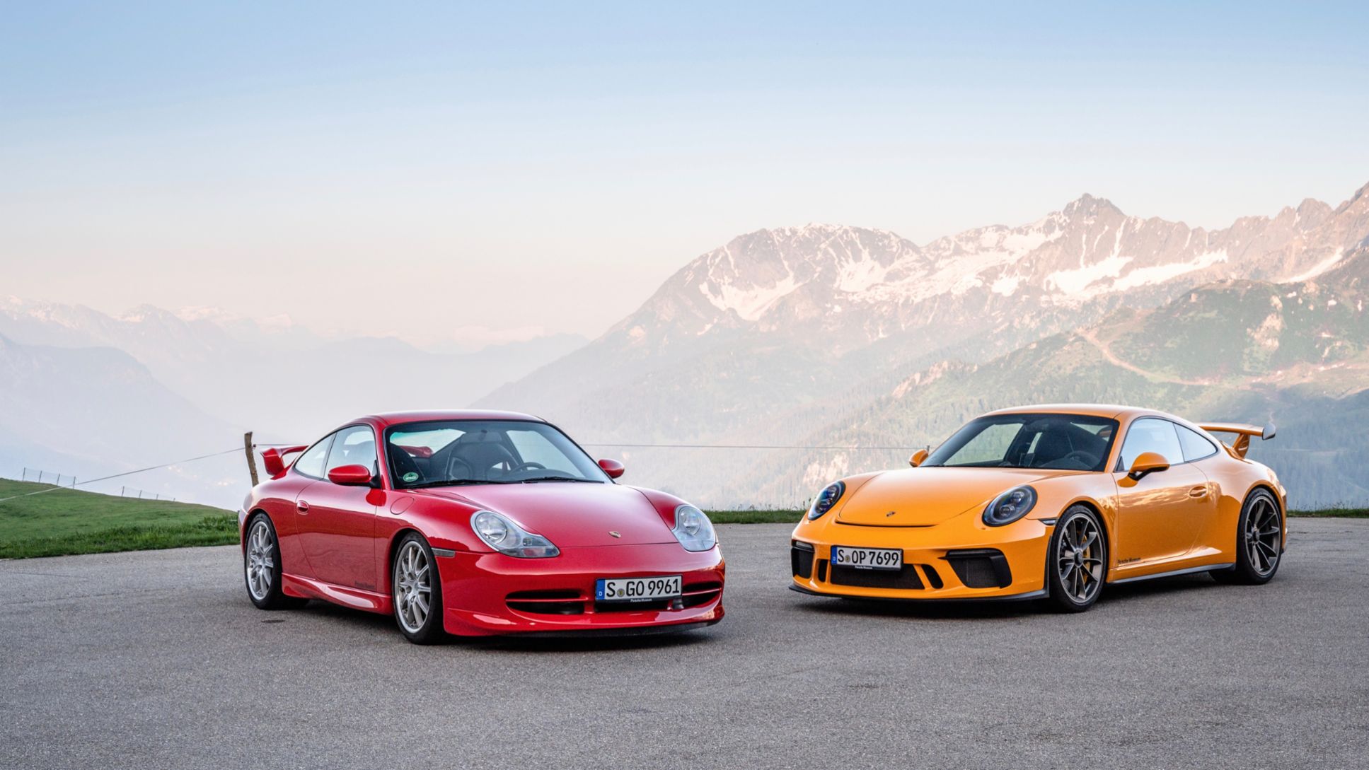 911 GT3 996.1, 911 GT3 991.2 (i - d), 2019, Porsche AG