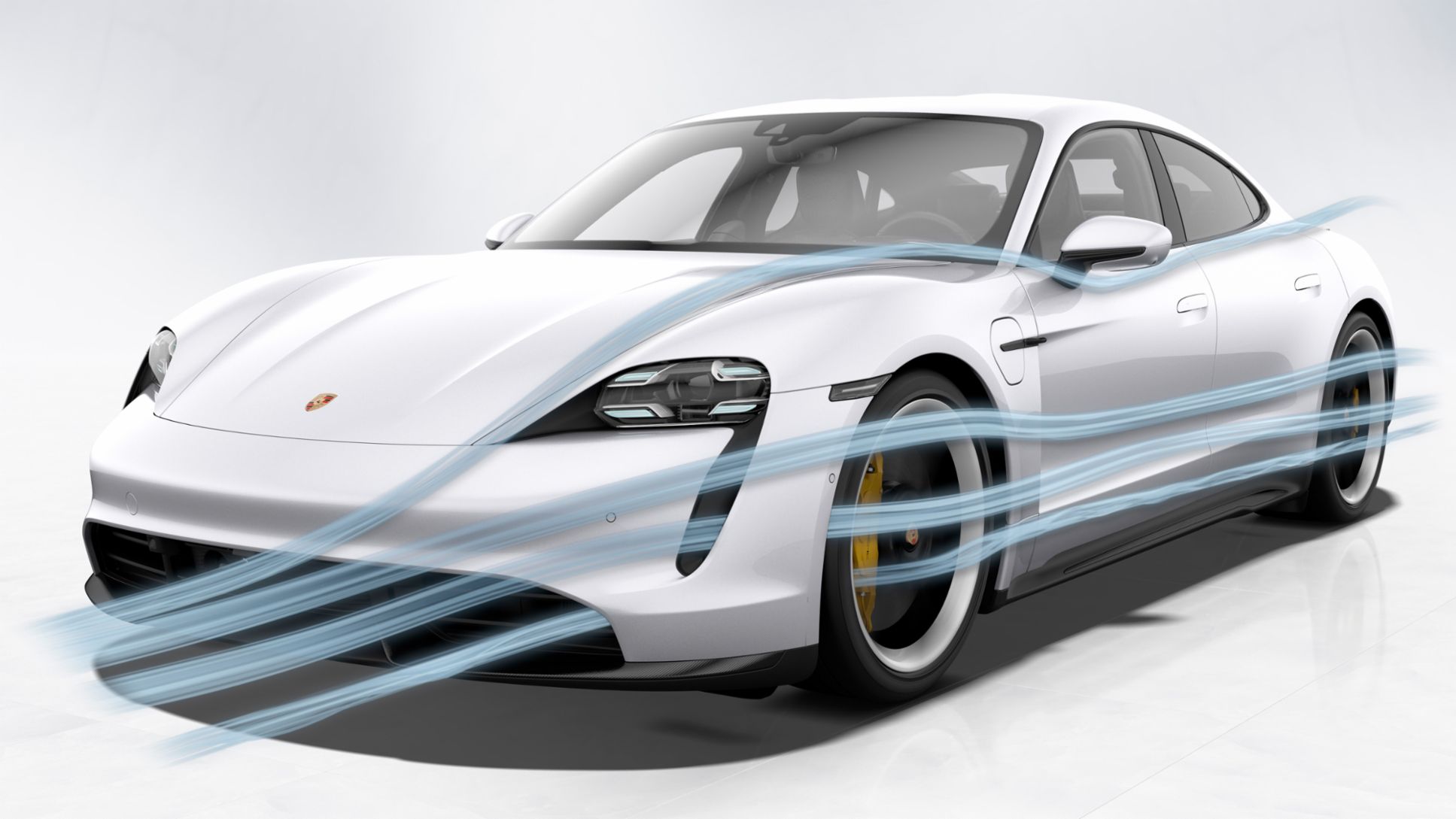 Taycan Turbo S: aerodinámica frontal, 2019, Porsche AG