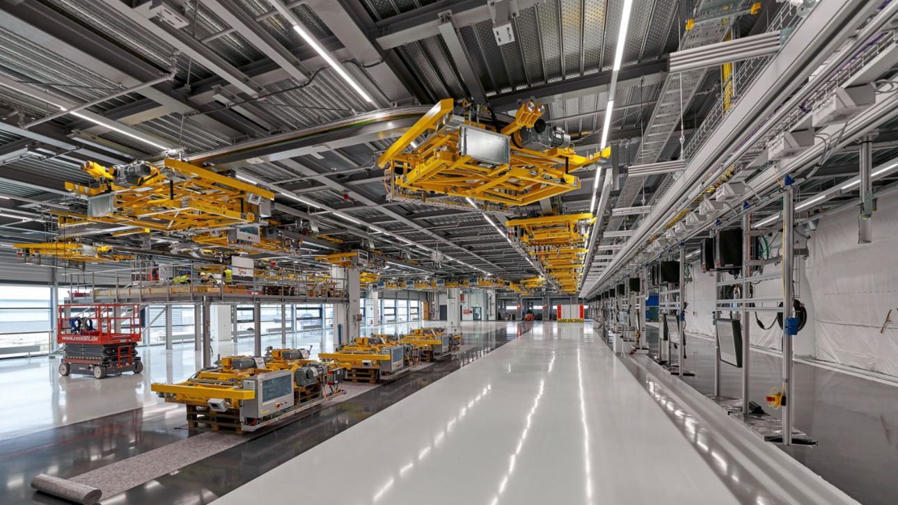 Planta de Porsche en Leipzig, línea de montaje, 2020, Porsche AG