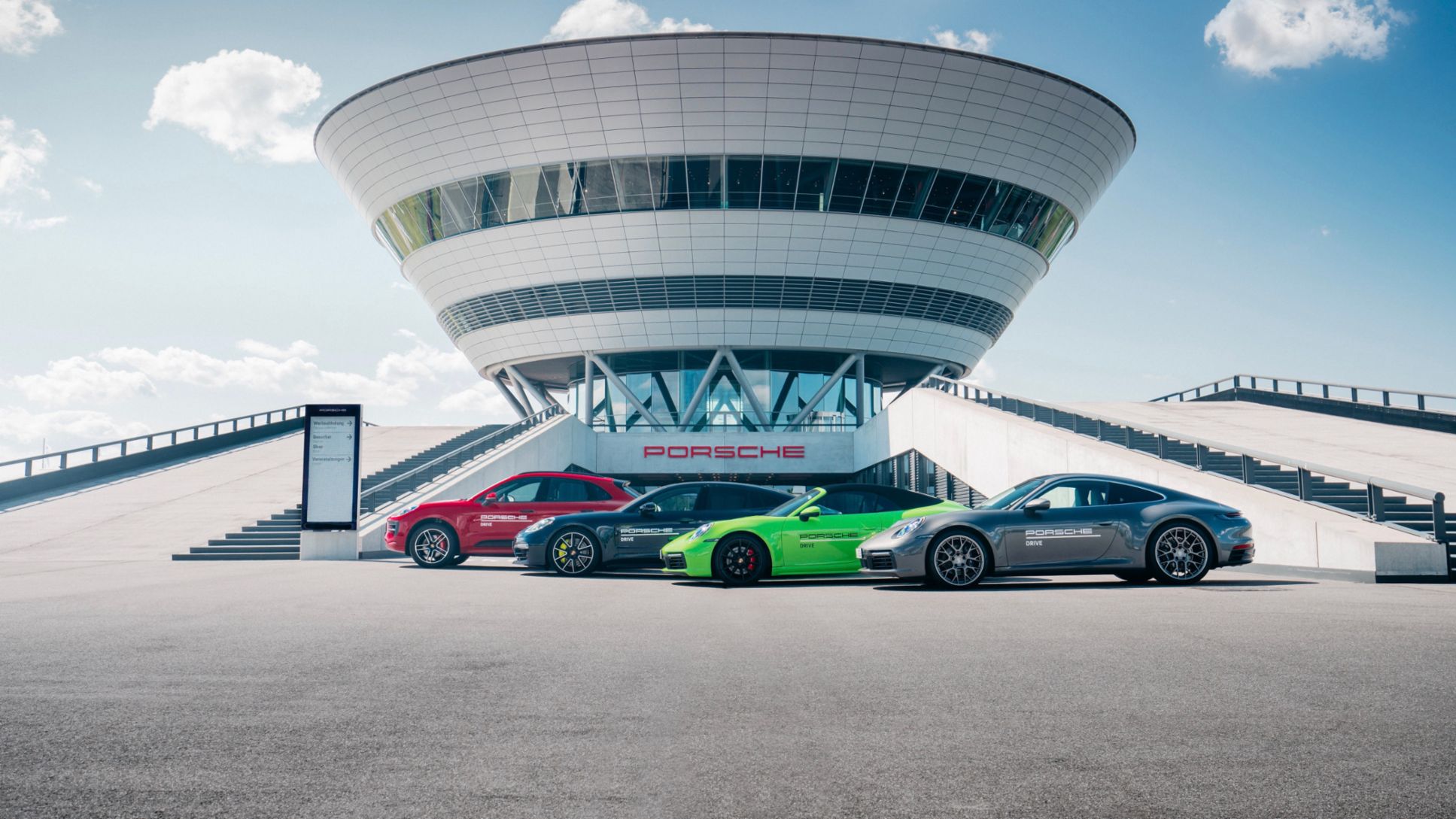 Macan GTS, Panamera 4 E-Hybrid, 911 Carrera 4S Cabriolet, 911 Carrera, Porsche Drive, Leipzig, 2020, Porsche AG