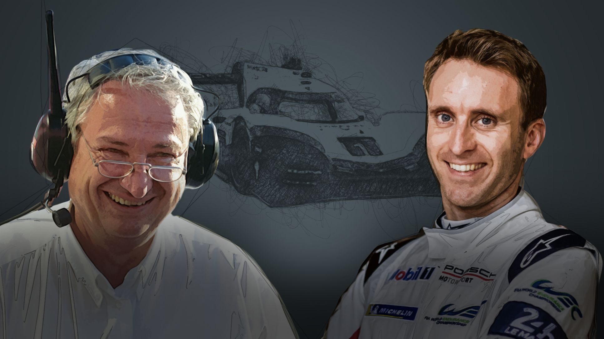 Norbert Singer, Timo Bernhard, l-r, 2020, Porsche AG