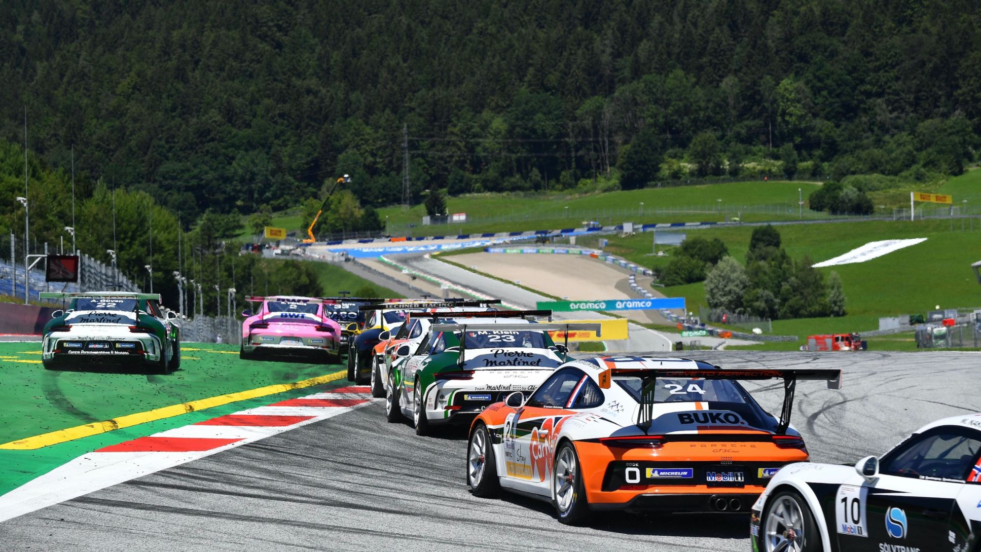 Porsche 911 GT3 Cup, Porsche Mobil 1 Supercup, carrera, prueba 3, Spielberg, 2019, Porsche AG