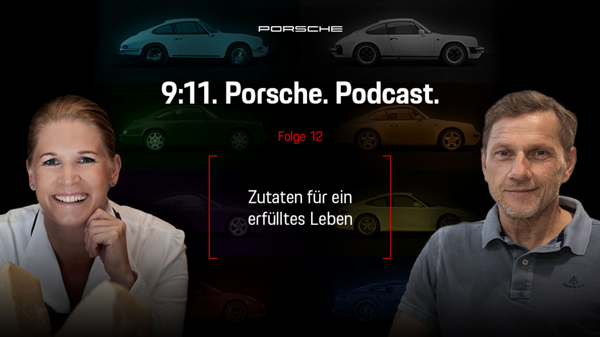 Cornelia Poletto, Richy Müller, Porsche-Markenbotschafter, l-r, 9:11 Podcast, 2021, Porsche AG