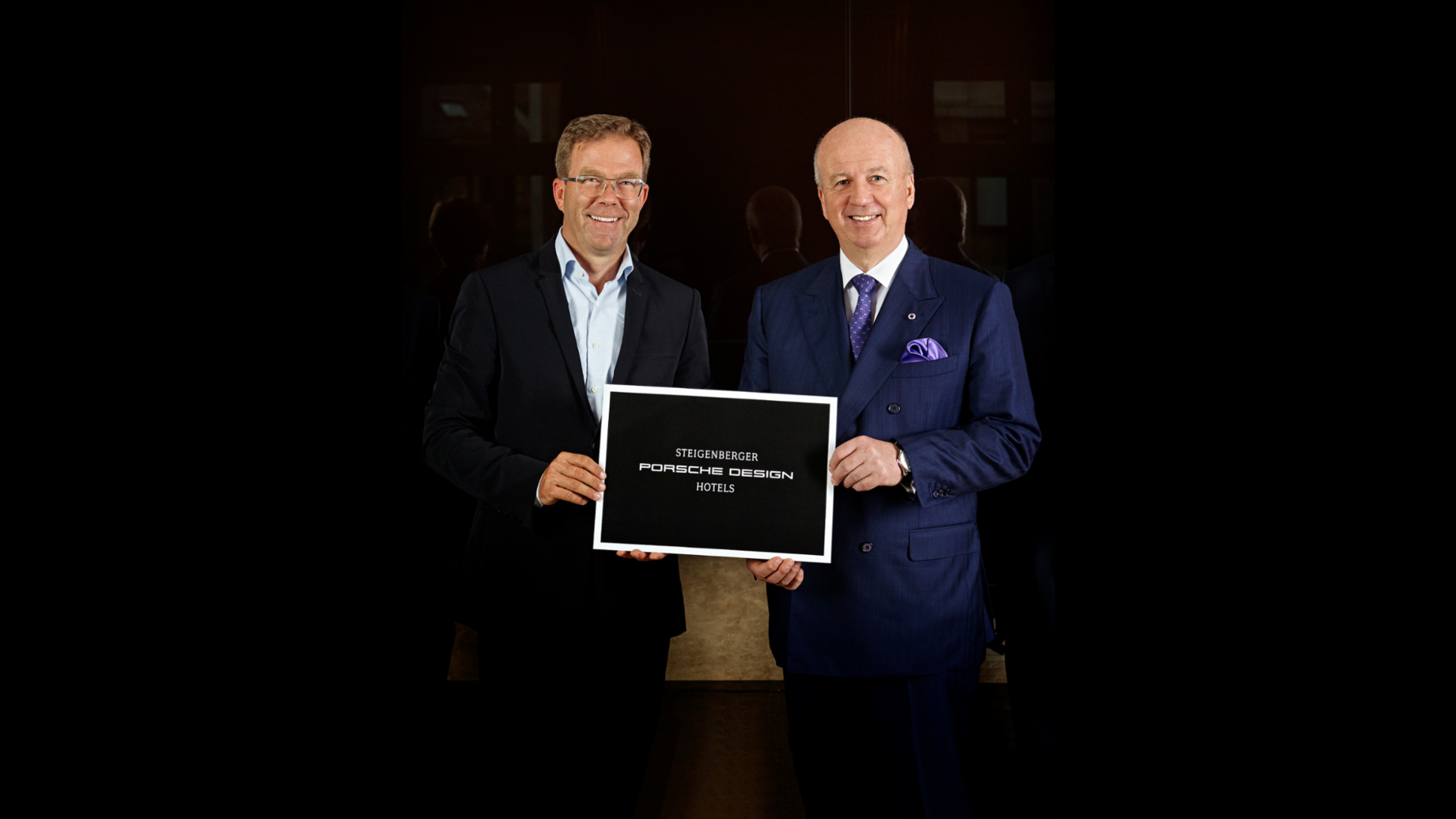 Dr. Jan Becker, CEO de Porsche Design Group, Marcus Bernhardt, CEO de Steigenberger Hotels AG/Deutsche Hospitality, i-d, 2021, Porsche AG