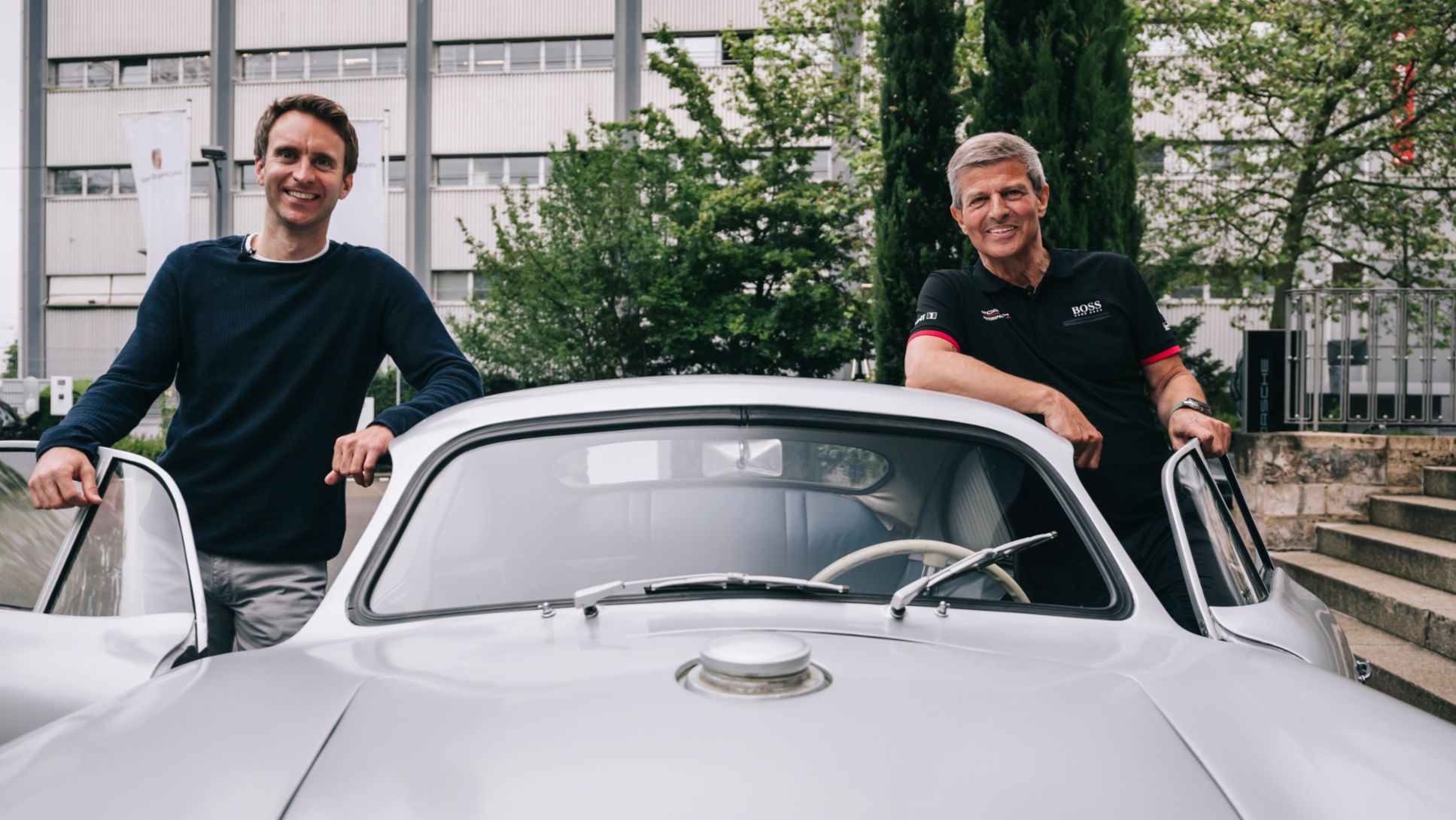 Timo Bernhard, Fritz Enzinger, l-r, 356 SL, 2021, Porsche AG