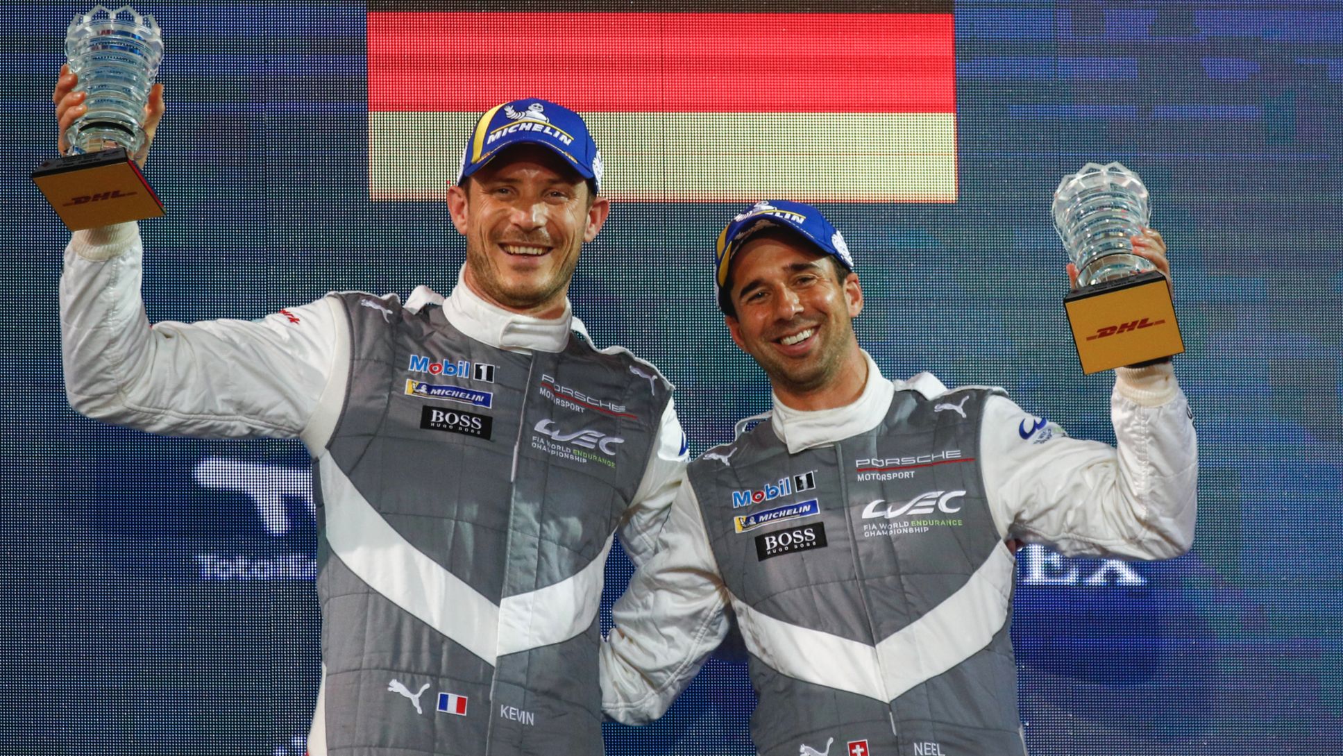 Kevin Estre y Neel Jani (i-d), FIA WEC, Baréin, 2021, Porsche AG