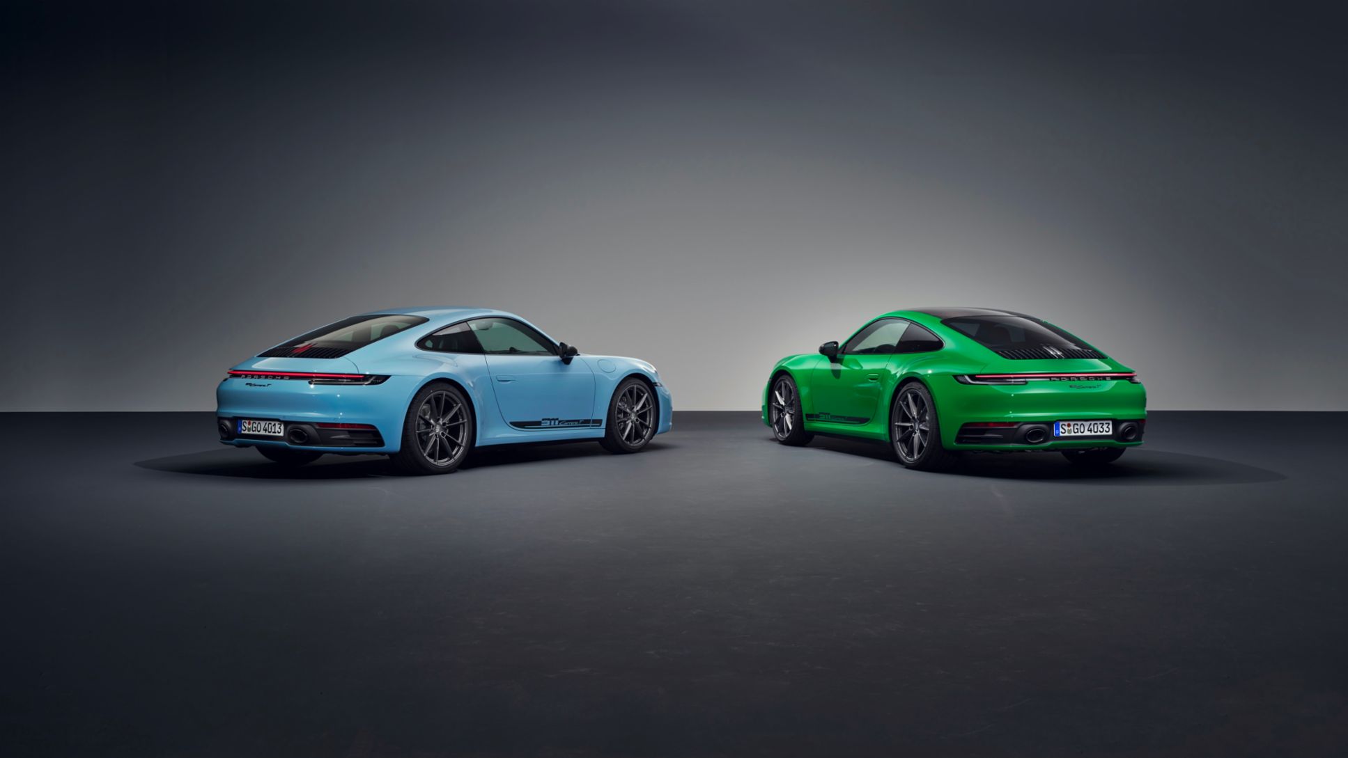 911 Carrera T, Gulf blau, Pythongrün, 2022, Porsche AG