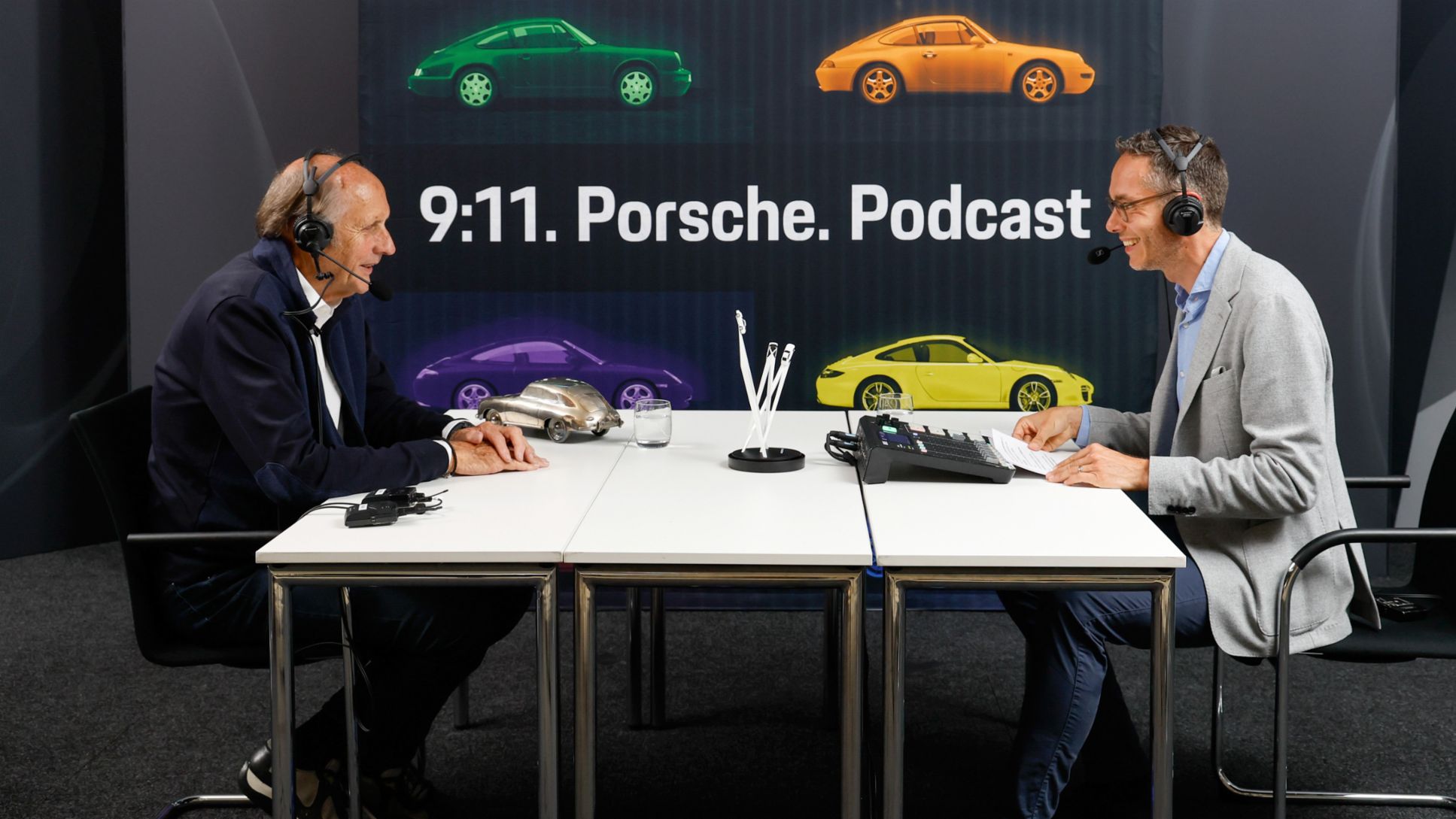 Hans-Joachim Stuck, Sebastian Rudolph, Leiter Öffentlichkeitsarbeit, Presse, Nachhaltigkeit und Politik bei Porsche, 2023, Porsche AG