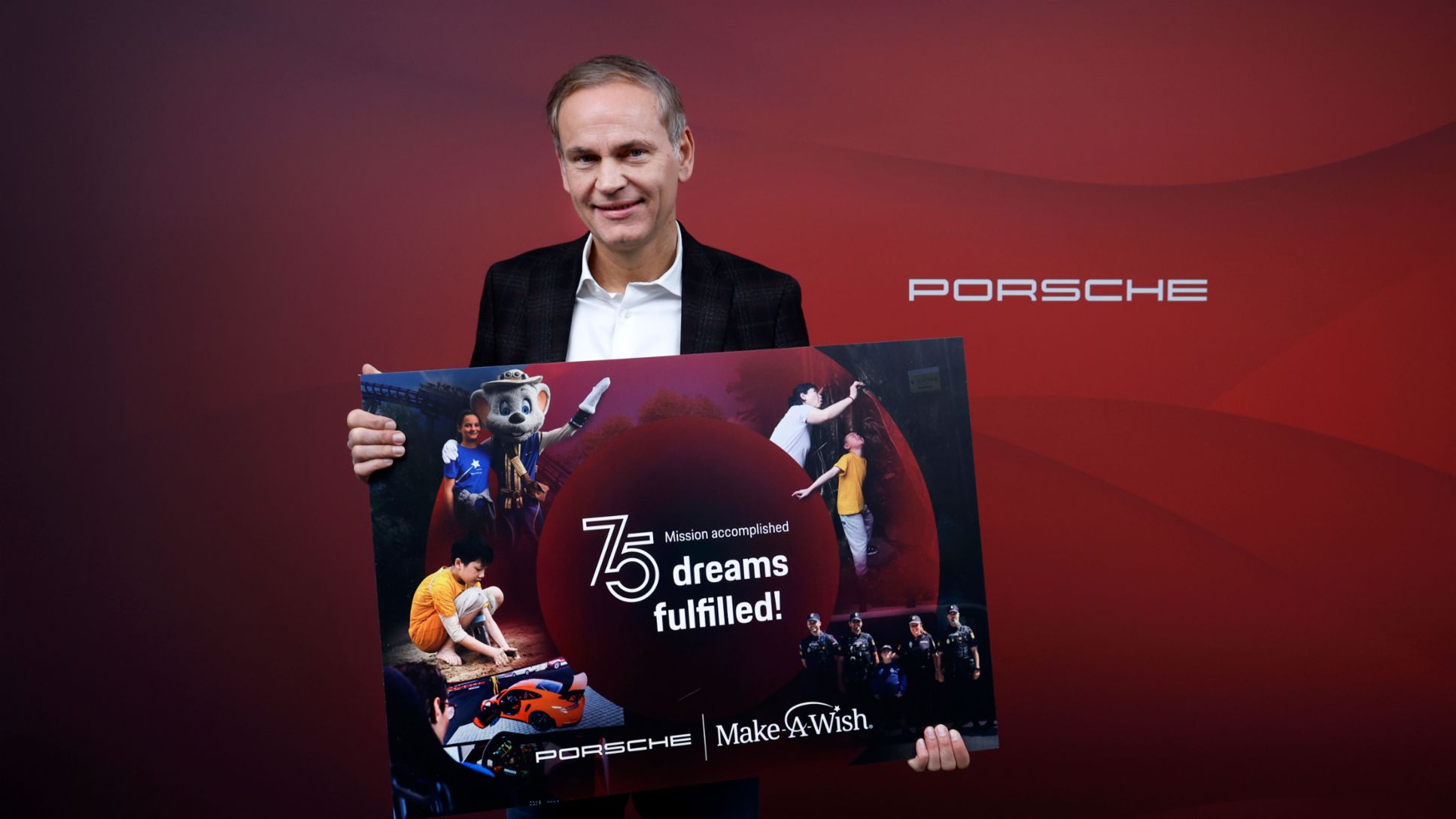 Oliver Blume, Vorstandsvorsitzender der Dr. Ing. h.c. F. Porsche AG, Make-A-Wish, 2023, Porsche AG