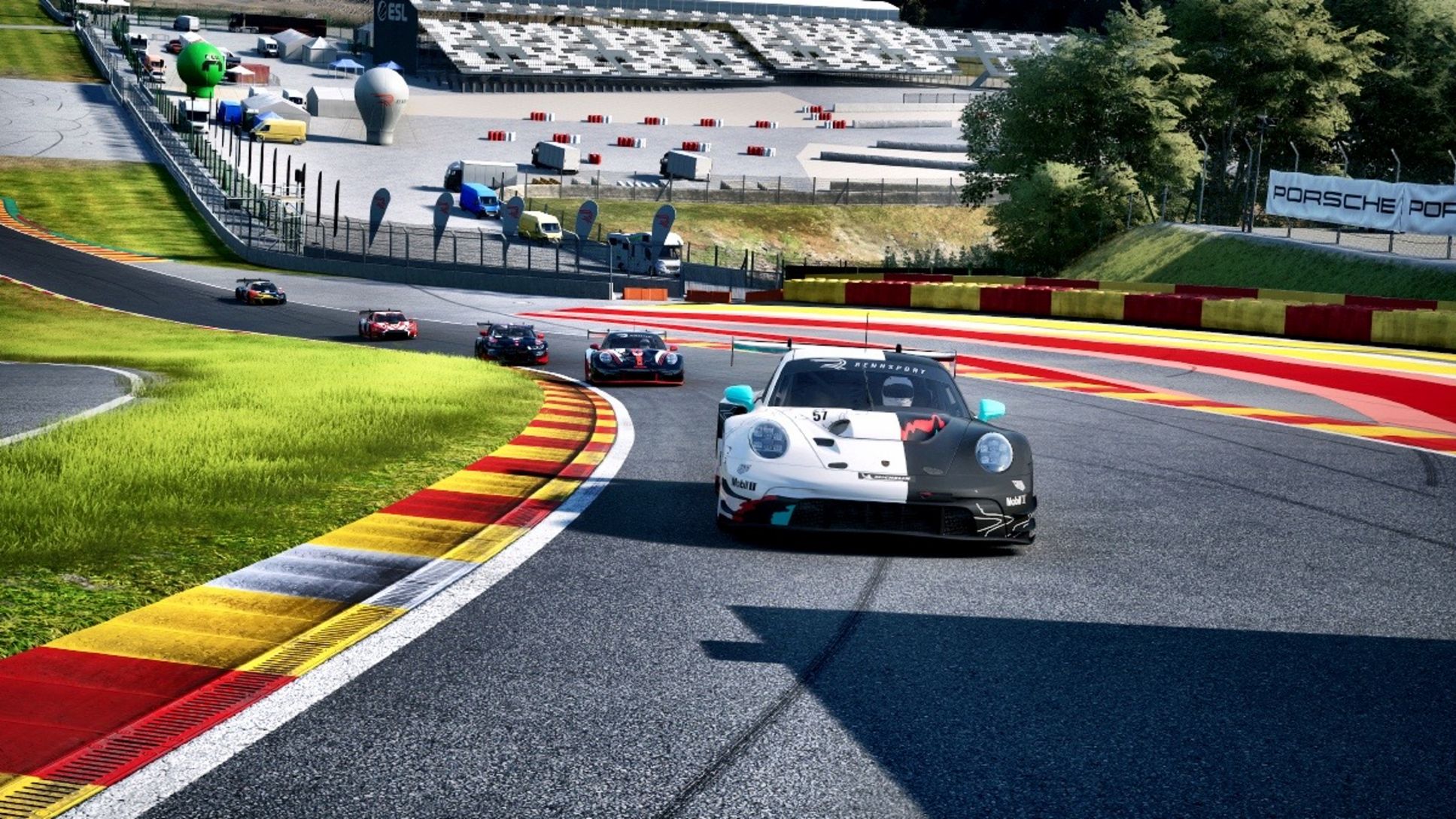 Porsche Coanda Esports Racing Team, 911 GT3 R, Esports ESL R1, Spa-Francorchamps, 2023, Porsche AG