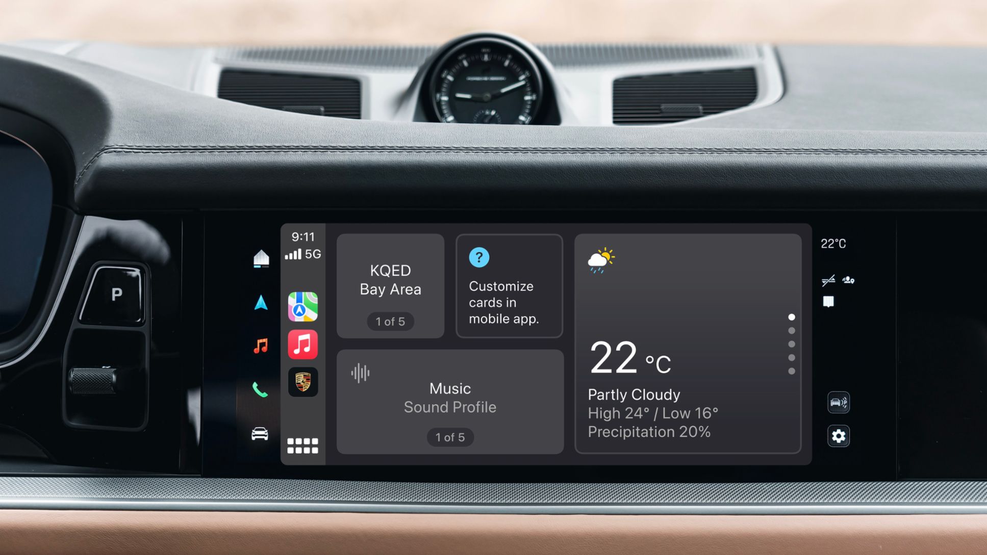 Porsche Cayenne, infotainment system with Apple CarPlay, 2023, Porsche AG