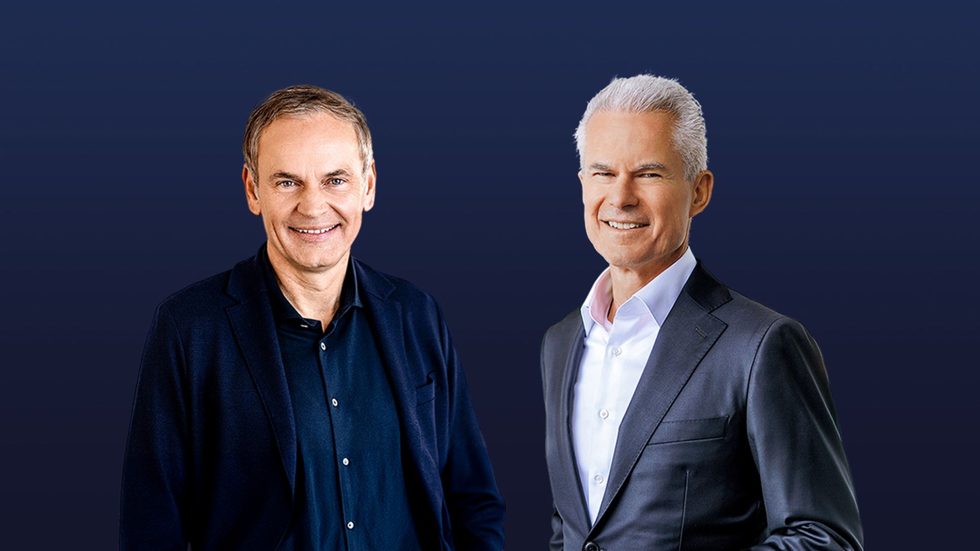 Oliver Blume, Volkswagen- und Porsche-Vorstandschef, Eberhard Weiblen, CEO von Porsche Consulting, 2024, Porsche Consulting GmbH