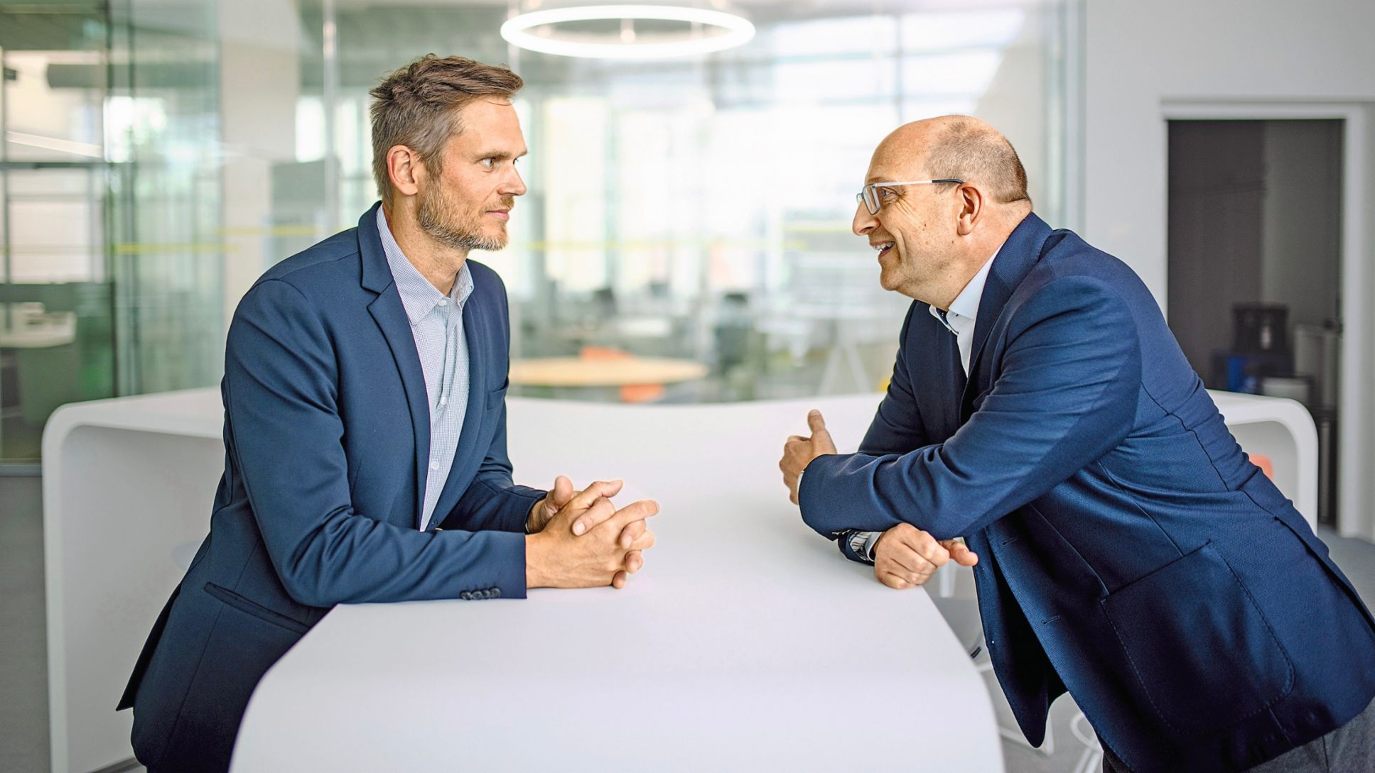 Dr. Matthias Peissner, Head of the Human-Technology Interaction Research Unit at the Fraunhofer Institute for Industrial Engineering IAO in Stuttgart, Markus-Christian Eberl, CEO Porsche Engineering (l-r), 2024, Porsche AG