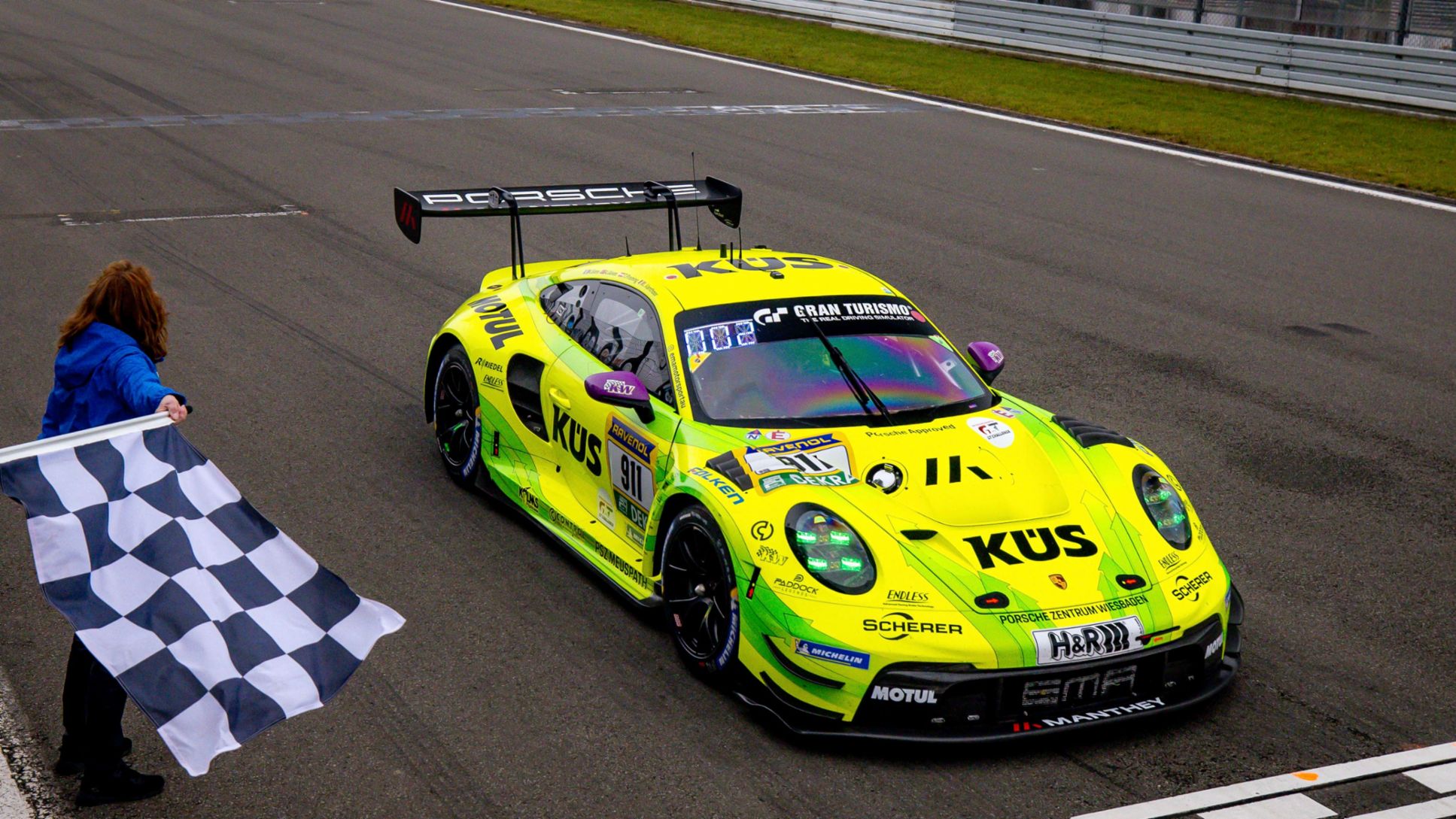 Porsche 911 GT3 R, Manthey EMA (#911), Laurens Vanthoor (B), Thomas Preining (A), Kevin Estre (F), Ayhancan Güven (TR), 24-hour race, Nürburgring, 2024, Porsche AG