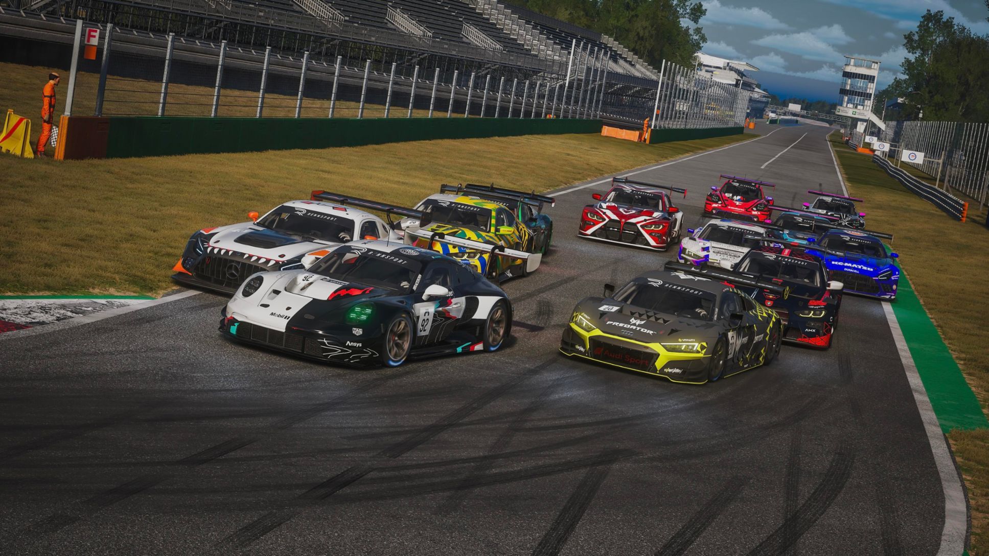 Porsche 911 GT3 R, Charlie Collins (UK), Mitchell deJong (USA), Joshua Rogers (AUS), Dayne Warren (AUS), Esports ESL R1, Monza (ITA), Porsche Coanda Esports Racing Team, 2024, Porsche AG
