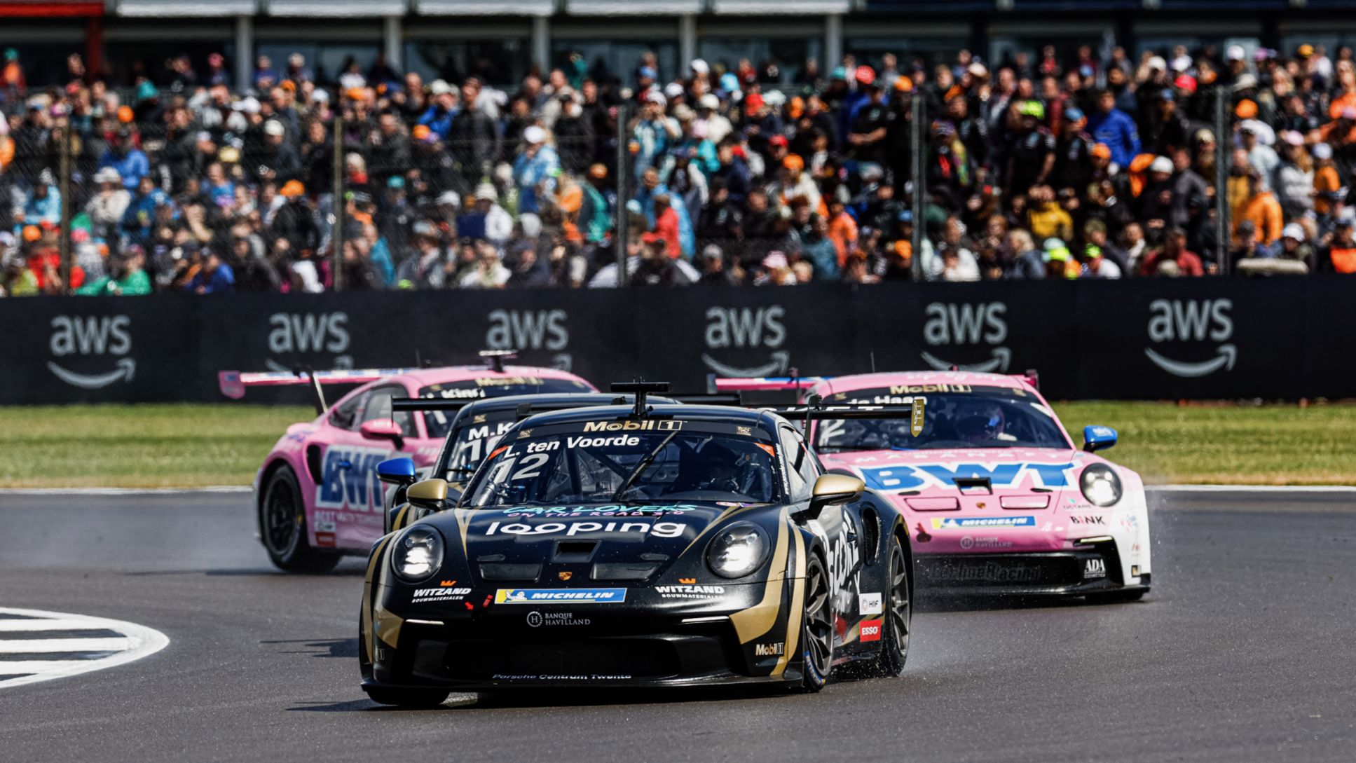 Porsche 911 GT3 Cup, Schumacher CLRT (#12), Larry ten Voorde (NL), Porsche Mobil 1 Supercup 2024, Silverstone (UK)