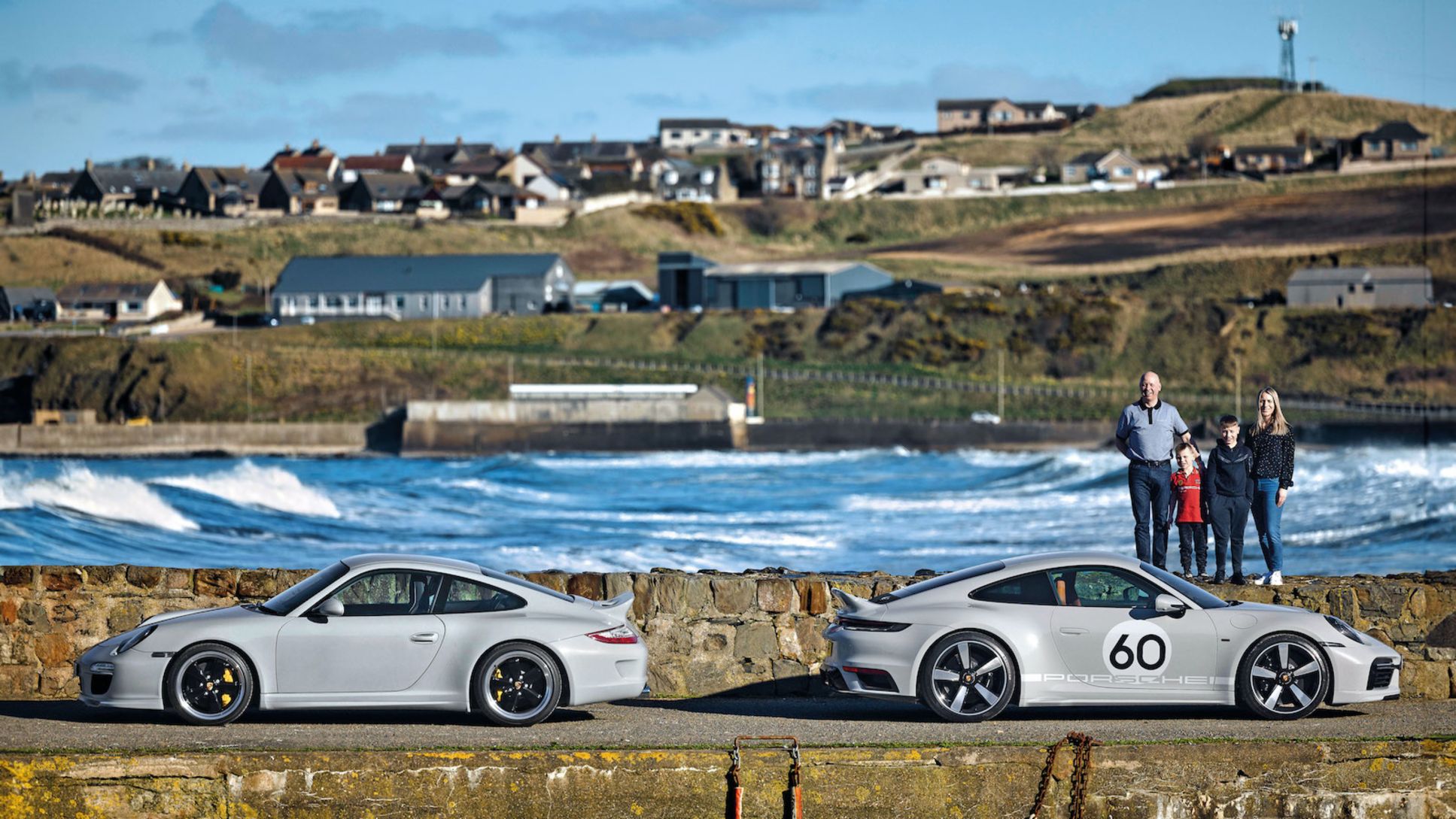 Russell Shand with Family, 911 Sport Classic (997), 911 Sport Classic (992), 2024, Porsche AG