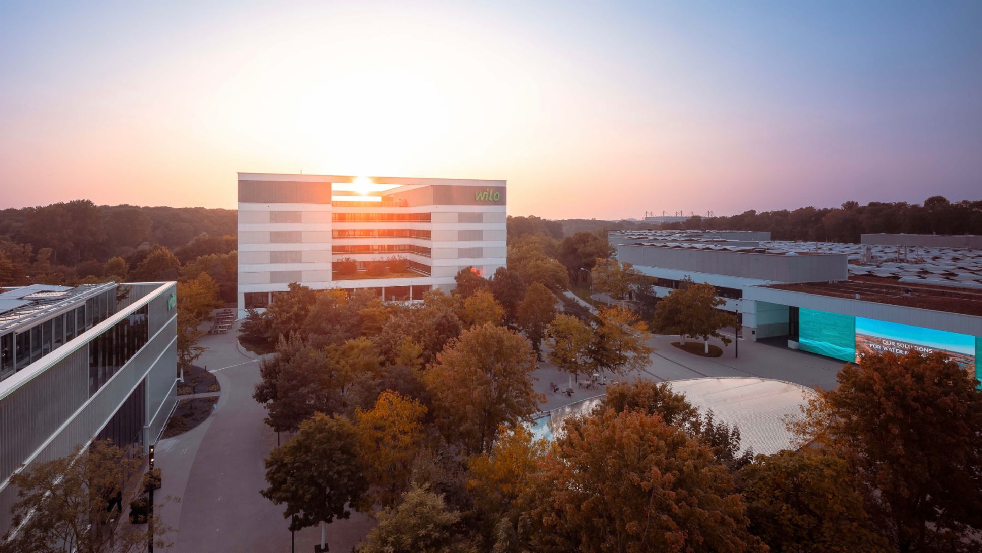 Wilopark at sunset, Smart Factory, Dortmund, Germany, 2025, Porsche Consulting GmbH
