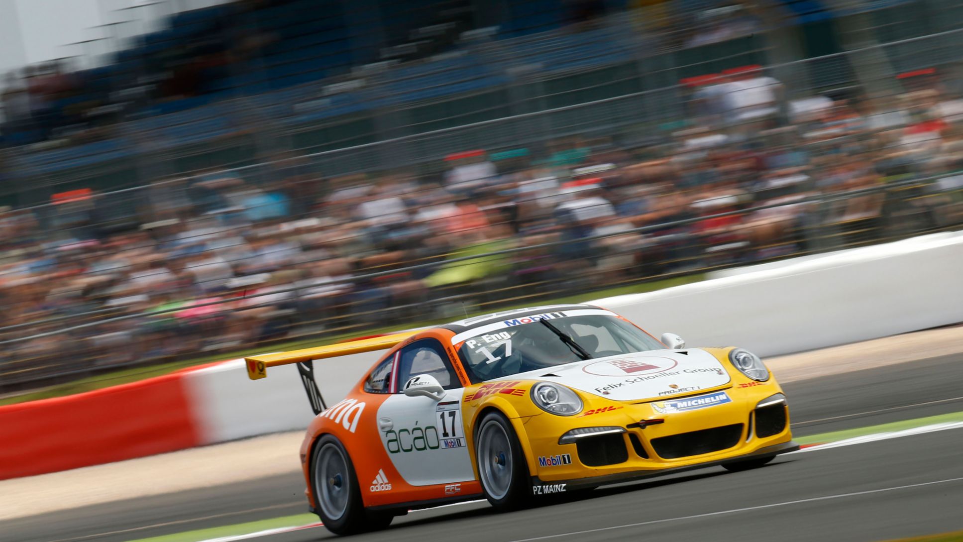 Philipp Eng, Porsche 911 GT3 Cup, Porsche Mobil 1 Supercup, Silverstone, 2015, Porsche AG