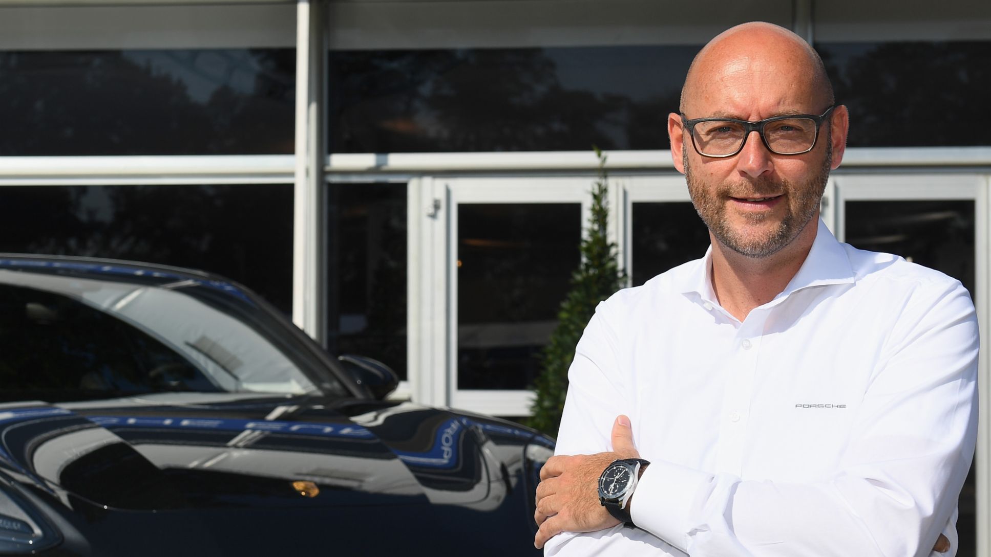 Oliver Eidam, Head of Brand Partnerships and Sponsoring Porsche AG, Panamera Turbo, Porsche European Open, 2016, Porsche AG