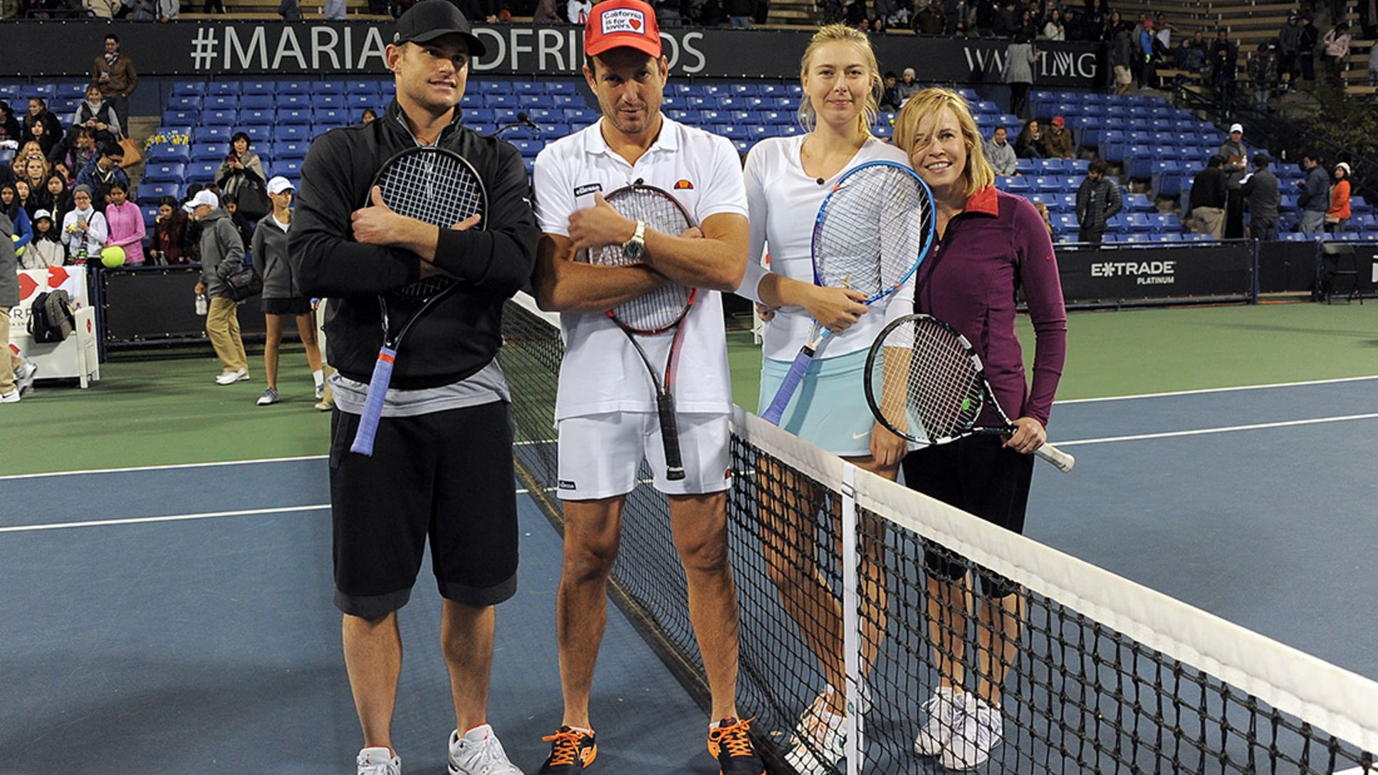 l-r Andy Roddick (USA), Will Arnett (Kanada), Maria Sharapova, Chelsea Handler (USA), Maria Sharapova & Friends, Los Angeles, 2015, Porsche AG
