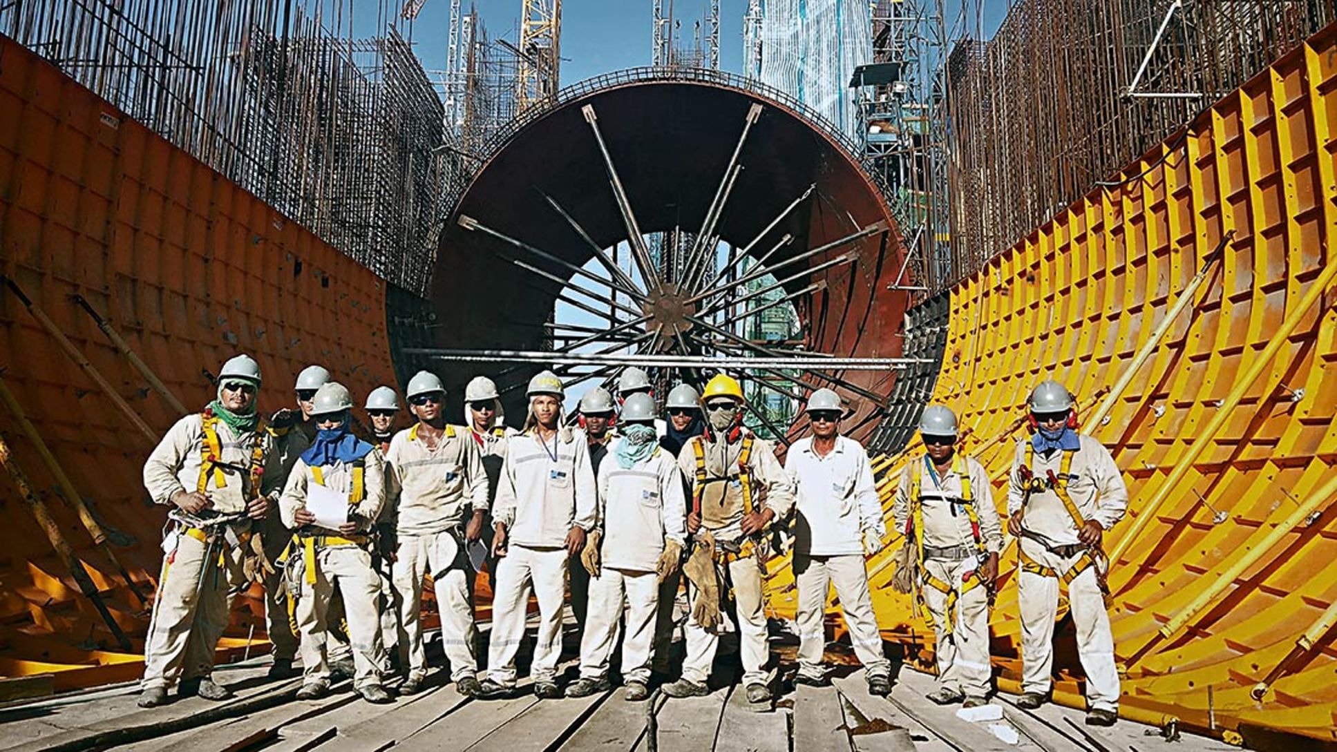 The team of the construction consortium Belo Monte (Photo: Gutemberg Cruz)