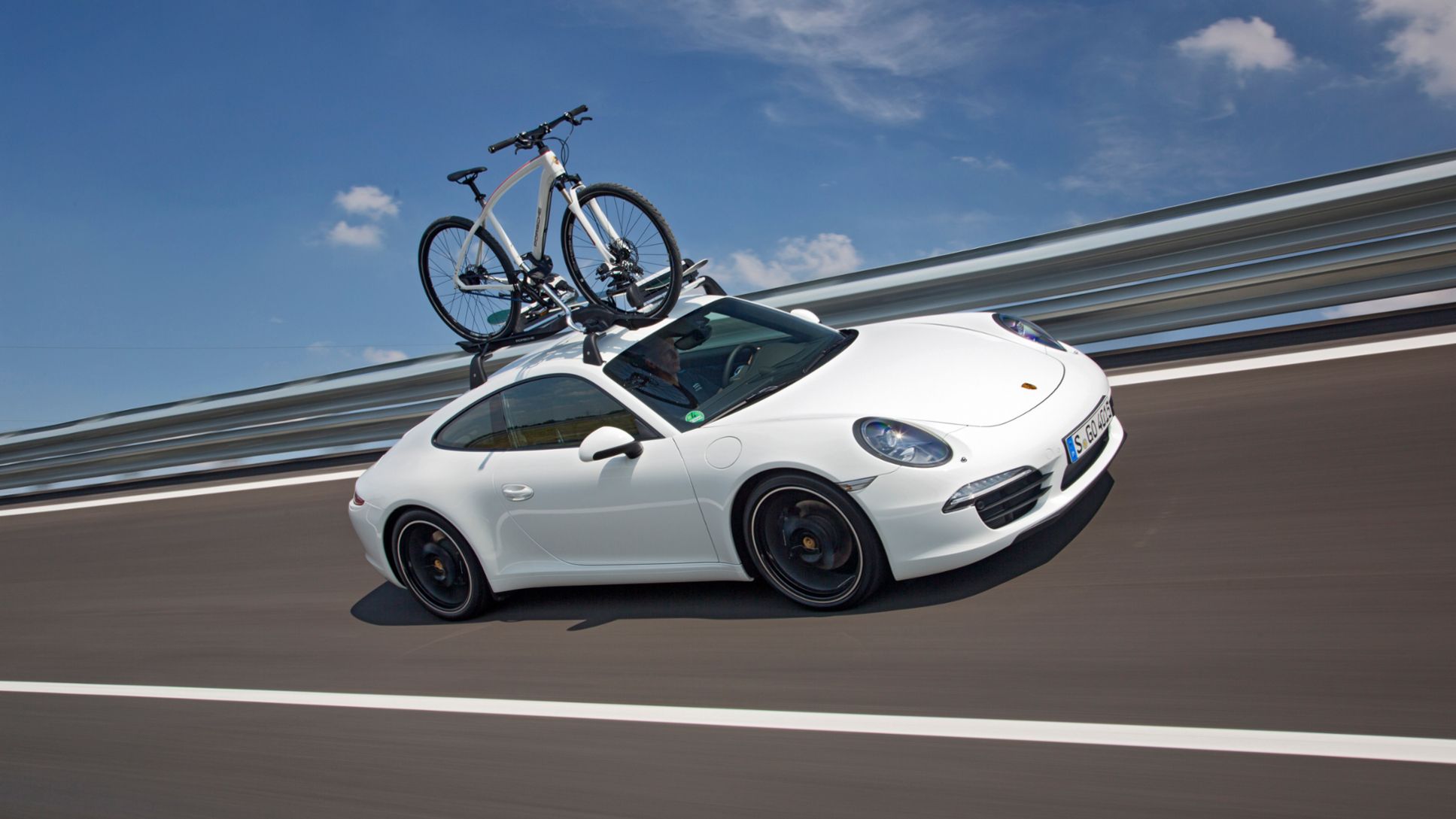 Porsche 911 Carrera S with Porsche Tequipment genuine accessories roof transport system