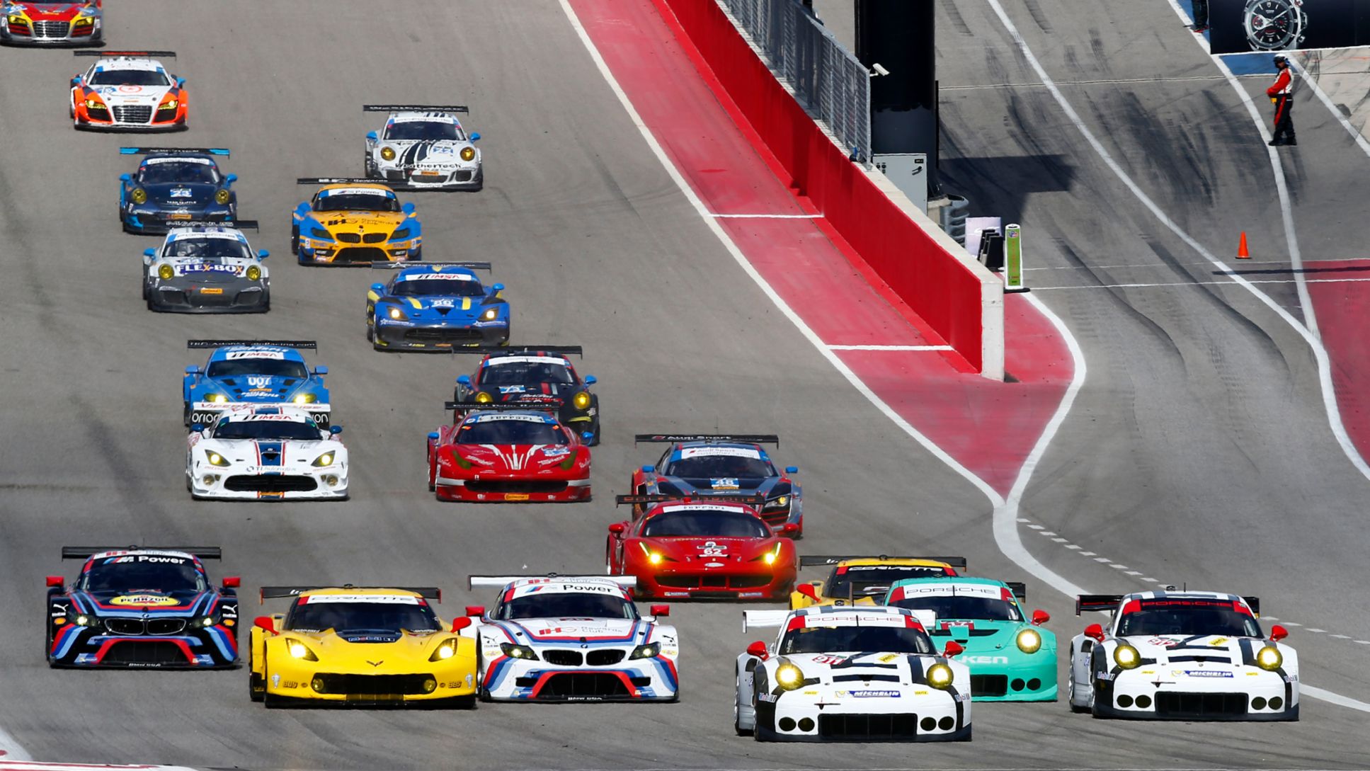 Porsche 911 RSR, Porsche North America: Patrick Pilet, Nick Tandy, Porsche North America: Joerg Bergmeister, Earl Bamber