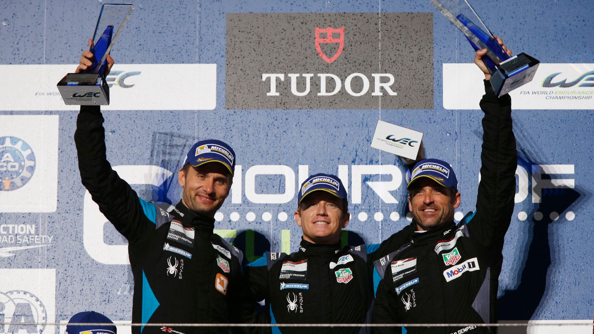 Dempsey Proton Racing: Marco Seefried, Patrick Long,Patrick Dempsey, (l-r)
