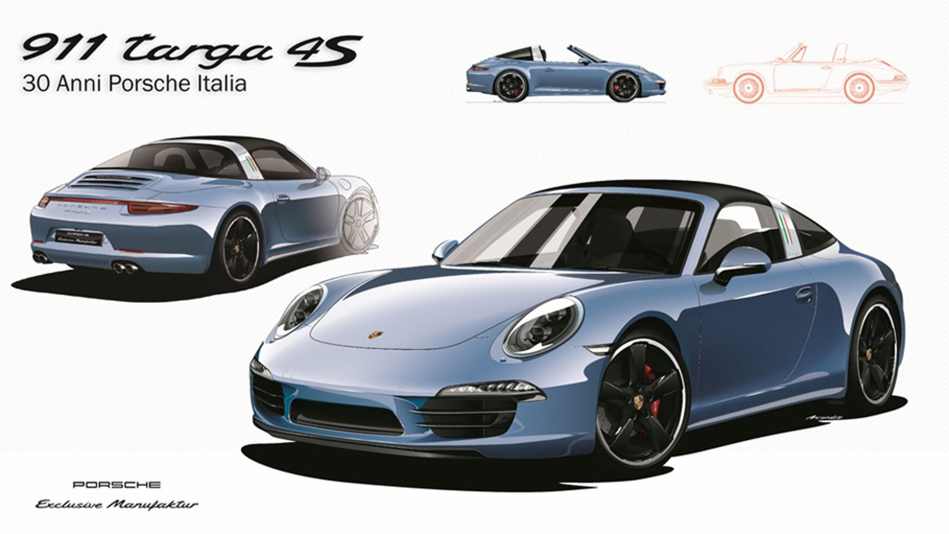 Grafico 911 4S Limited Edition 30 anni Porsche Italia