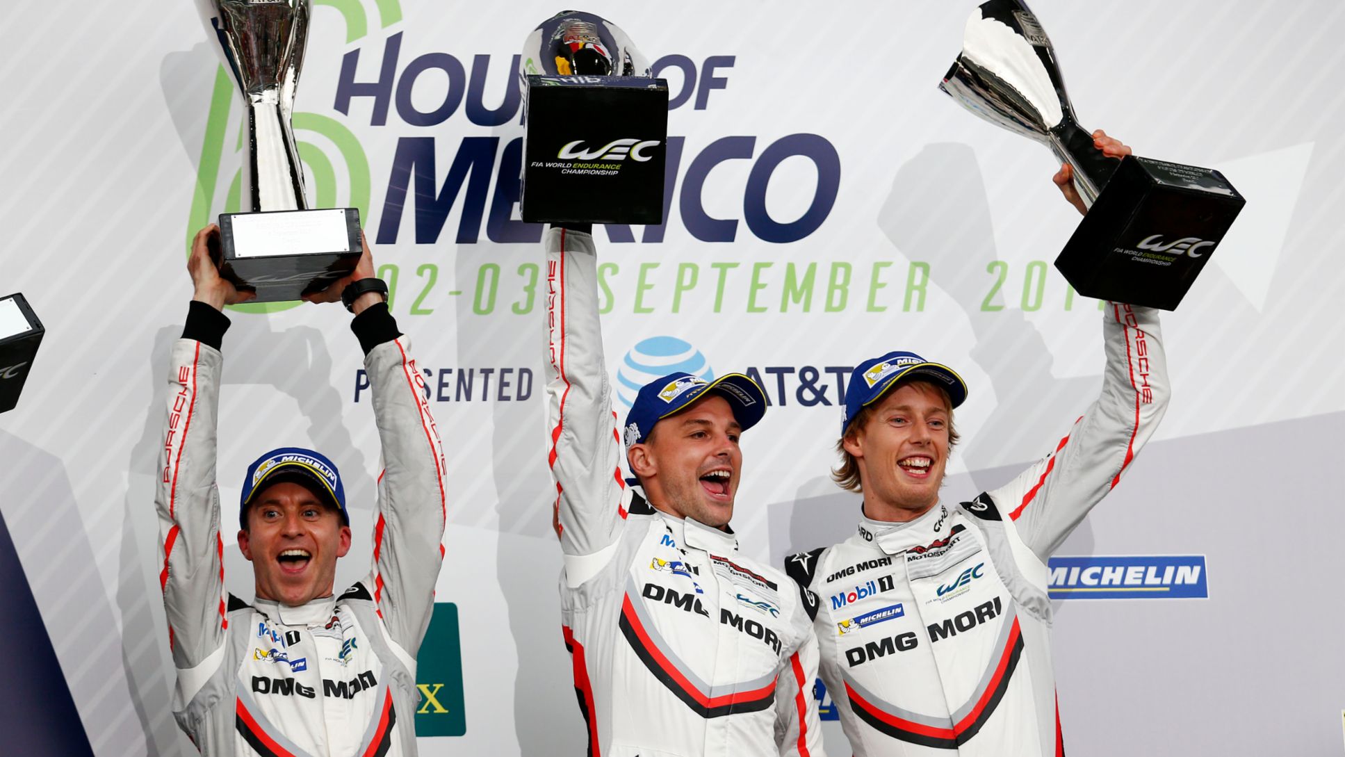 Porsche LMP Team: Timo Bernhard, Earl Bamber, Brendon Hartley (l-r)