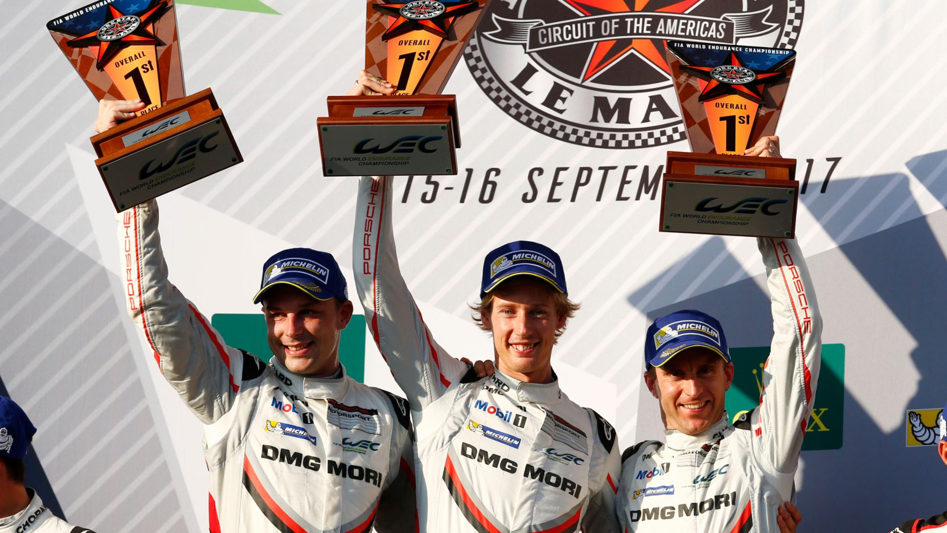 Porsche LMP Team: Earl Bamber, Brendon Hartley, Timo Bernhard (l-r)