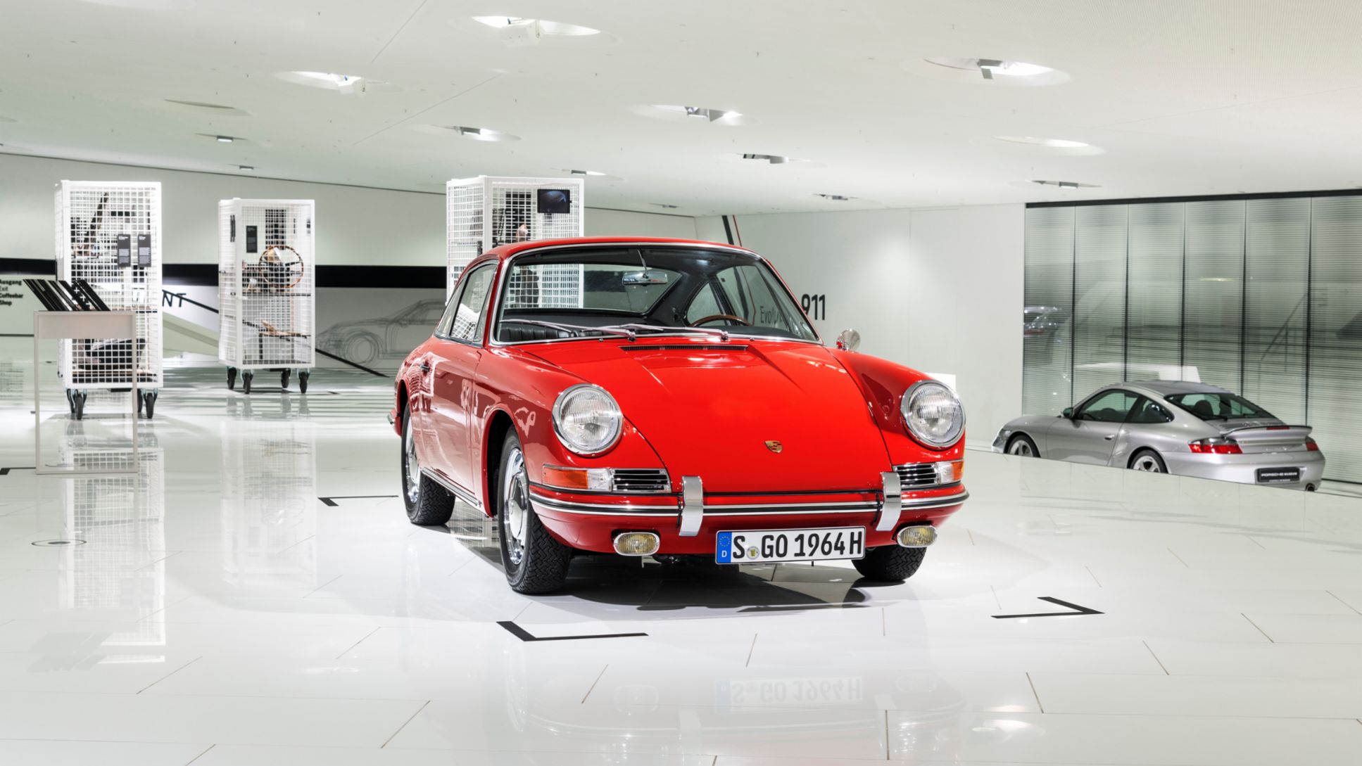 For the very first time presented to the public: The 911 (901 No. 57) at the Porsche Museum.