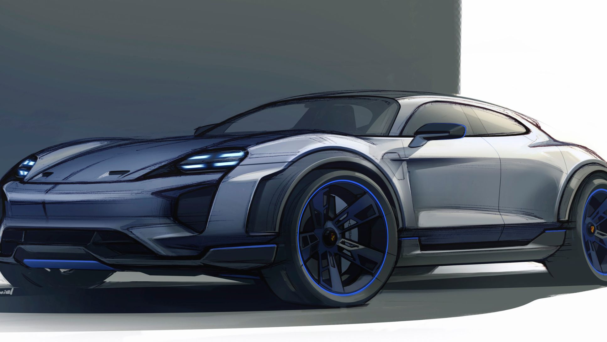 Design Sketch Concept Study Mission E Cross Turismo