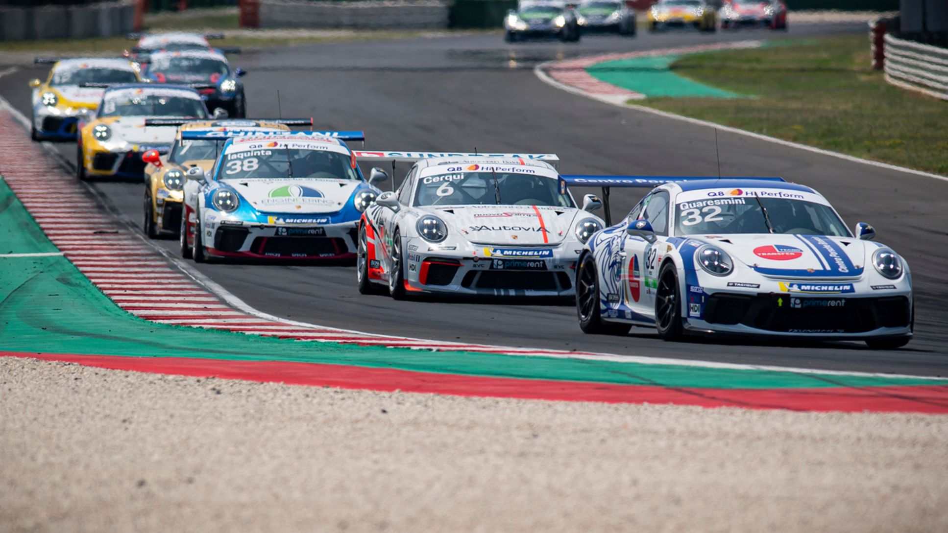 Porsche Carrera Cup Italia_Round 2_ Misano World Circuit_Quaresmini, Cerqui, Iaquinta
