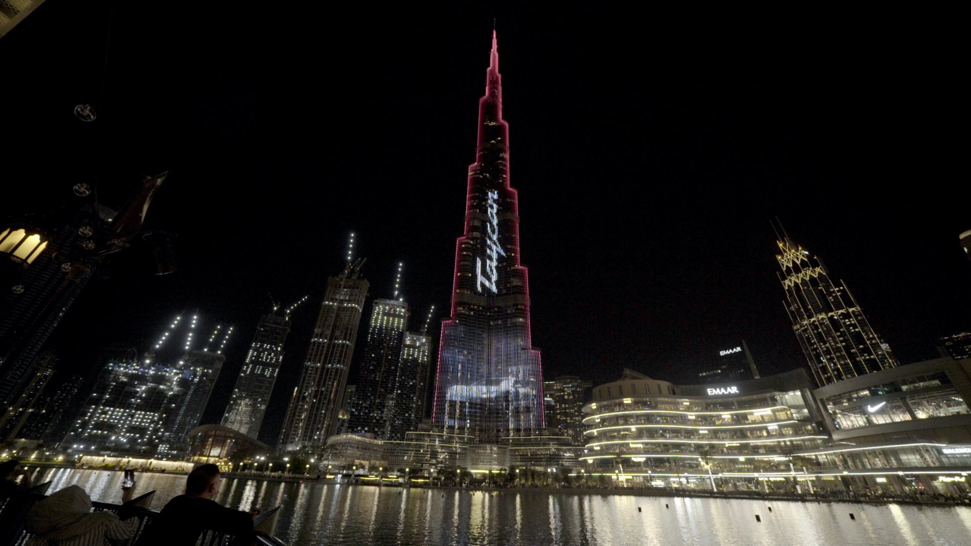 Show de luces en el edificio Burj Khalifa, de Dubái.