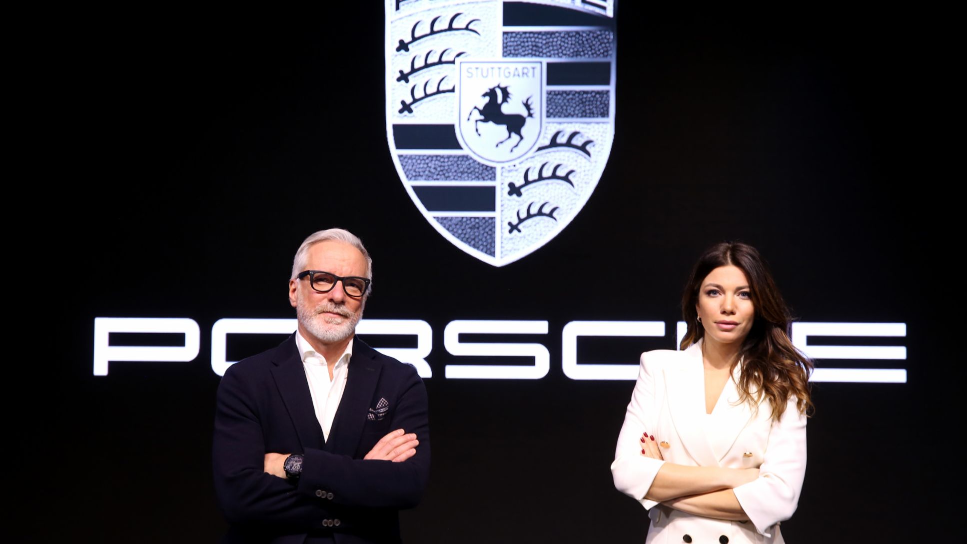 Pietro Innocenti, Amministratore Delegato di Porsche Italia e Federica Masolin, Conduttrice Sky