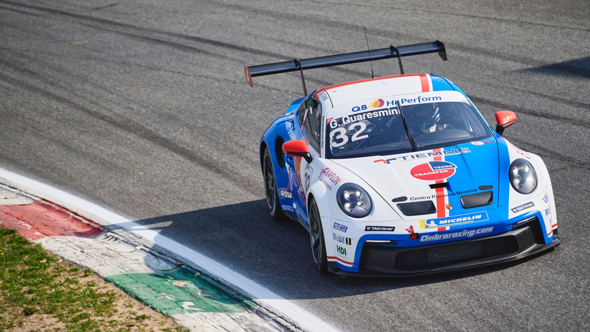 Carrera Cup Italia, Quaresmini è il più veloce nei test collettivi con 33 Porsche in azione a Monza