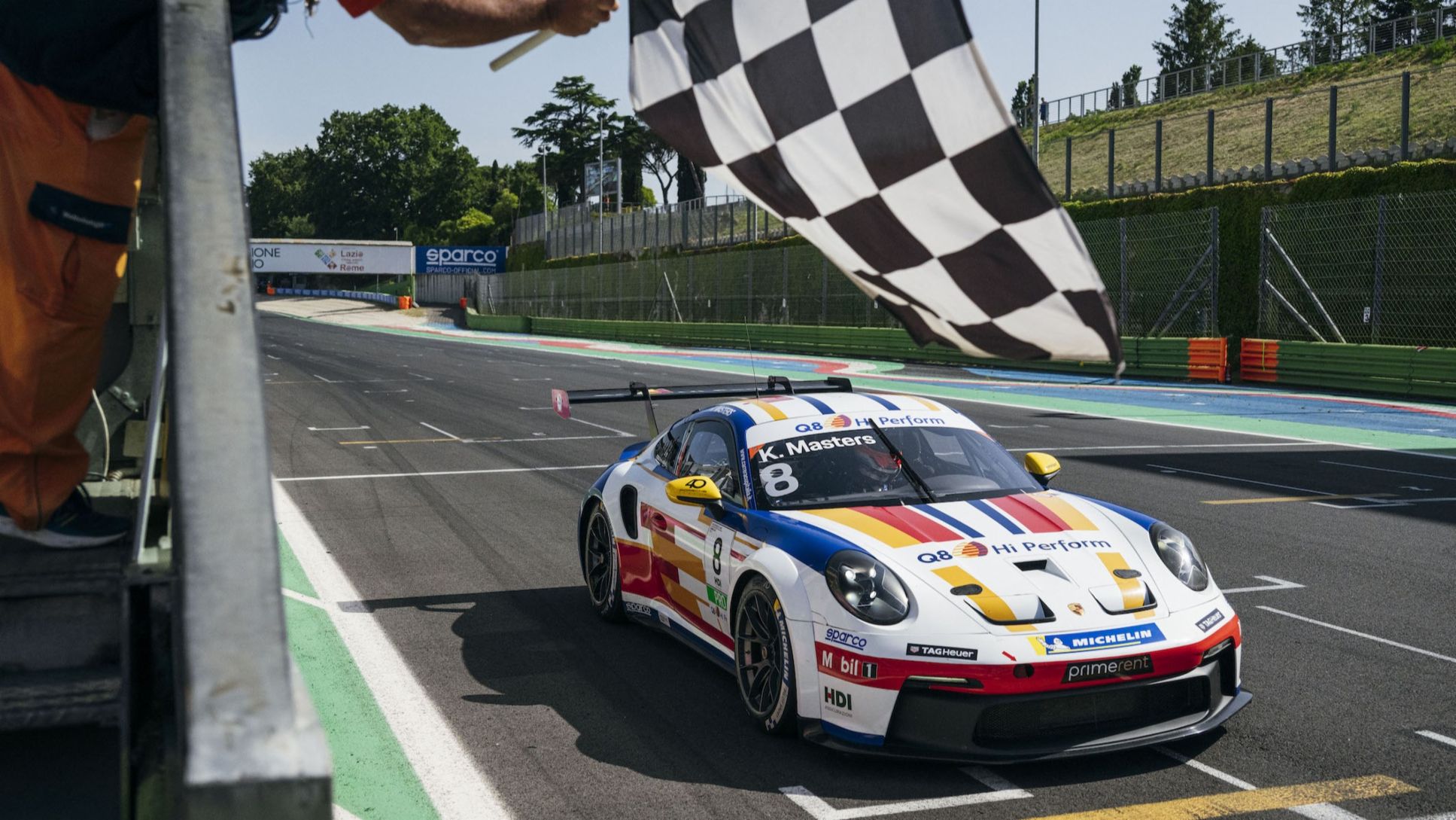 2025_pcci02_Vallelunga_race1_Keagan Masters vincitore al traguardo