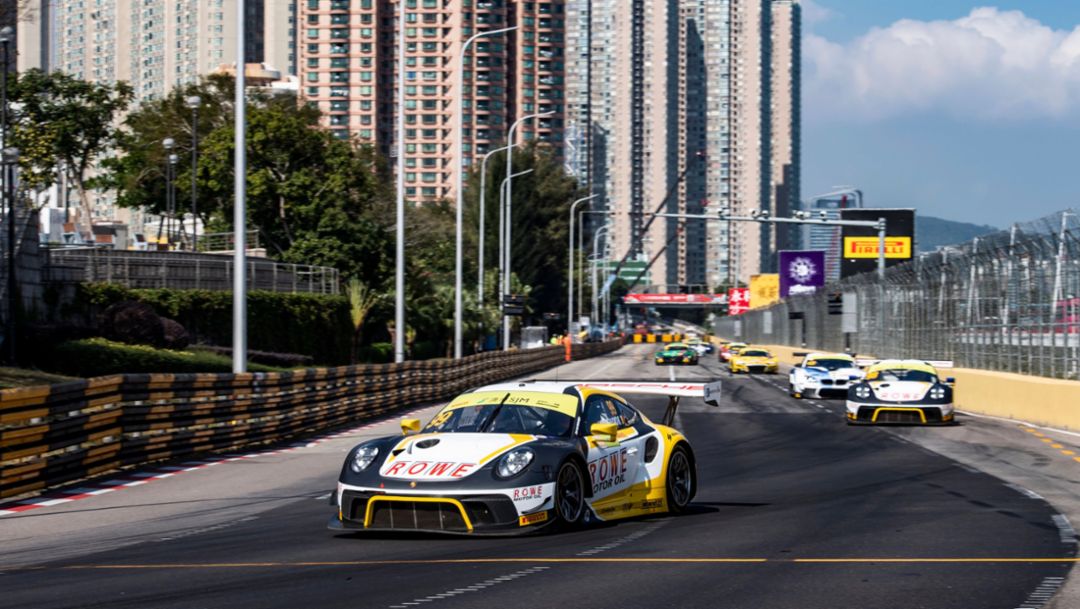 911 GT3 R, ROWE Racing, FIA GT World Cup, race, Macau, 2019, Porsche AG