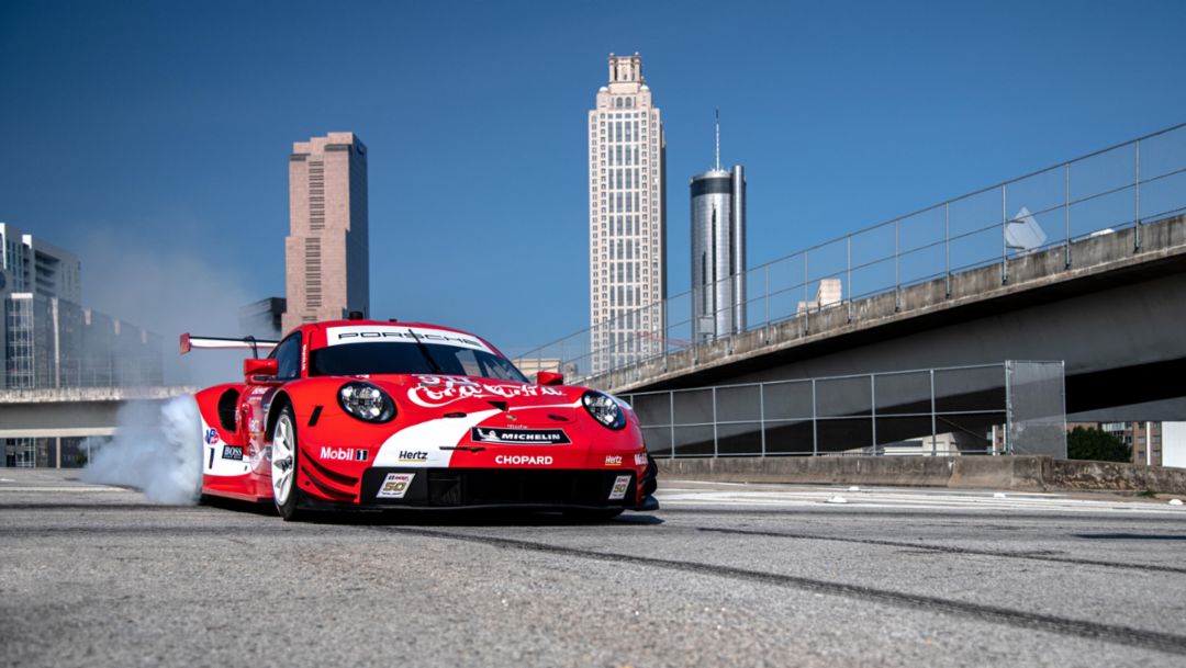 911 RSR, Coca-Cola-Design, Atlanta, 2019, Porsche AG