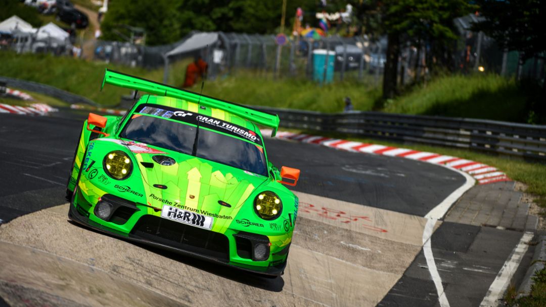 Porsche 911 GT3 R, Manthey-Racing (1), 24 Stunden Nürburgring, Top-Qualifying, 2019, Porsche AG