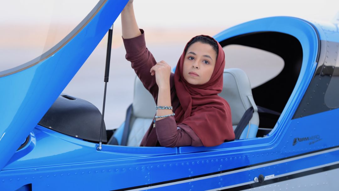 Porsche's “Drive Defines Her” campaign: Adwa Al Dakheel