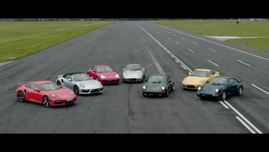 The generations of the 911 Turbo in a duel