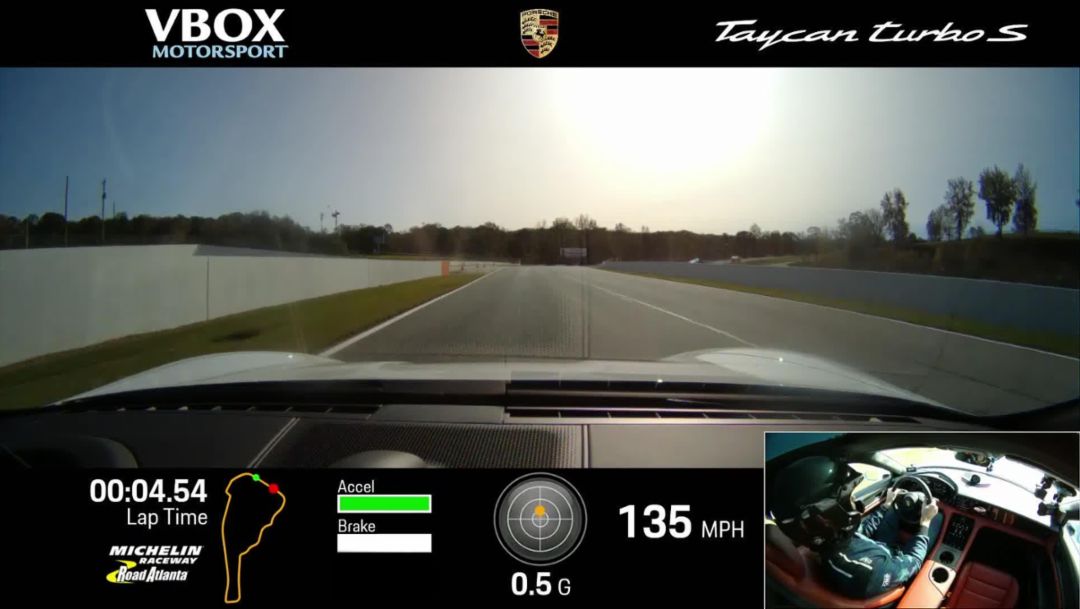 Taycan on the Road Atlanta: On-board video of the record lap