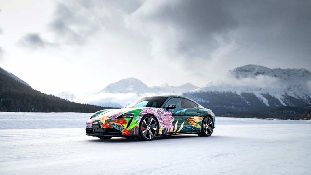 Taycan Artcar by Richard Phillips, Zúrich, Suiza, 2021, Porsche AG