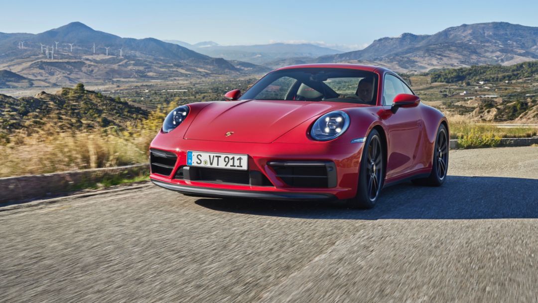 The new 911 Carrera GTS on the road